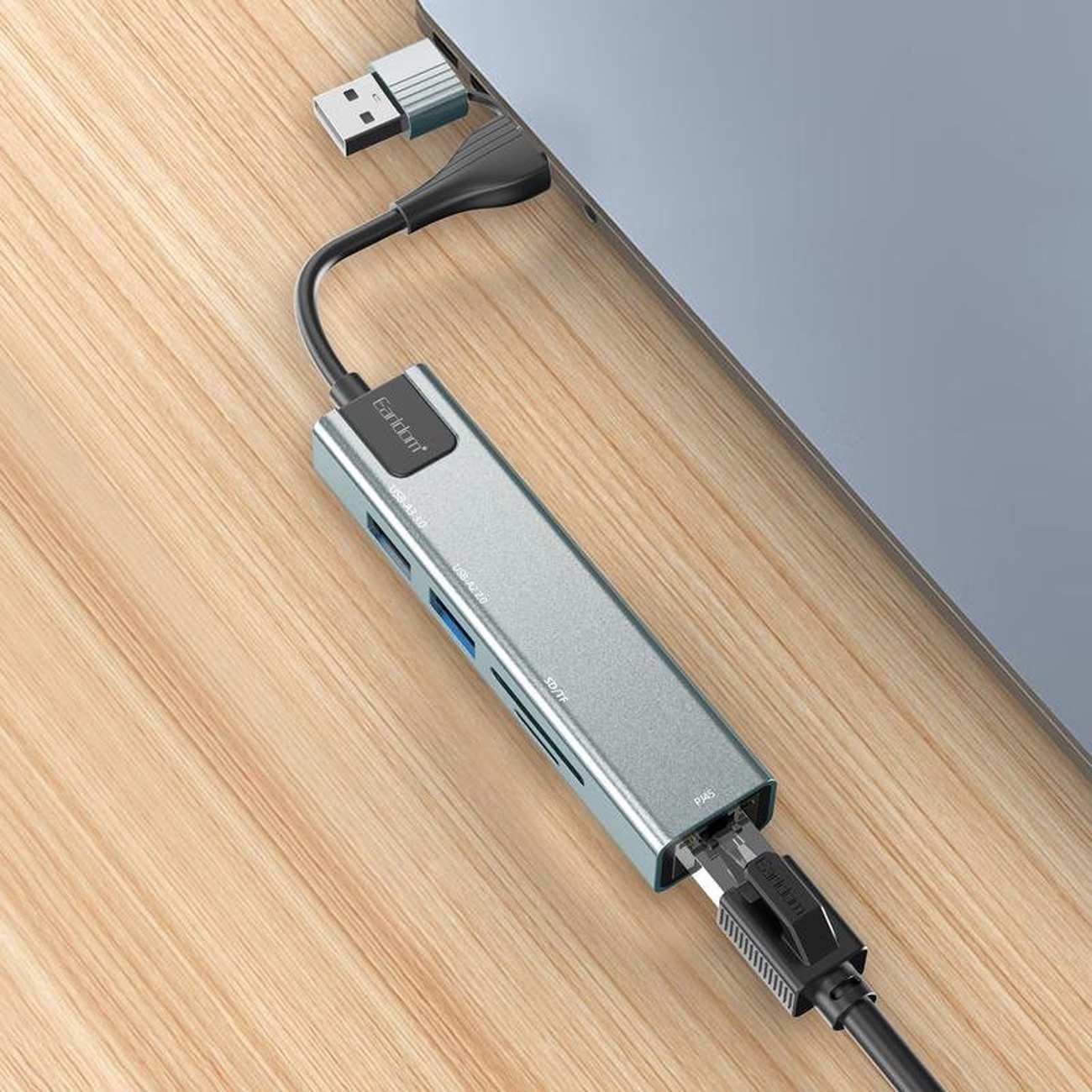 هاب USB و تایپ سی 5 پورت ارلدام ET-HUB24