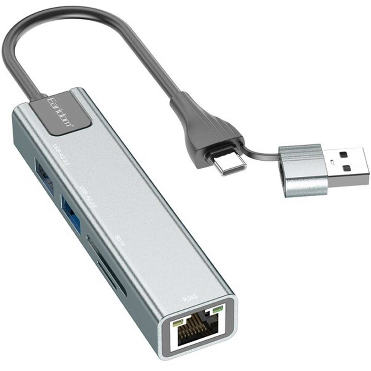 هاب USB و تایپ سی 5 پورت ارلدام ET-HUB24