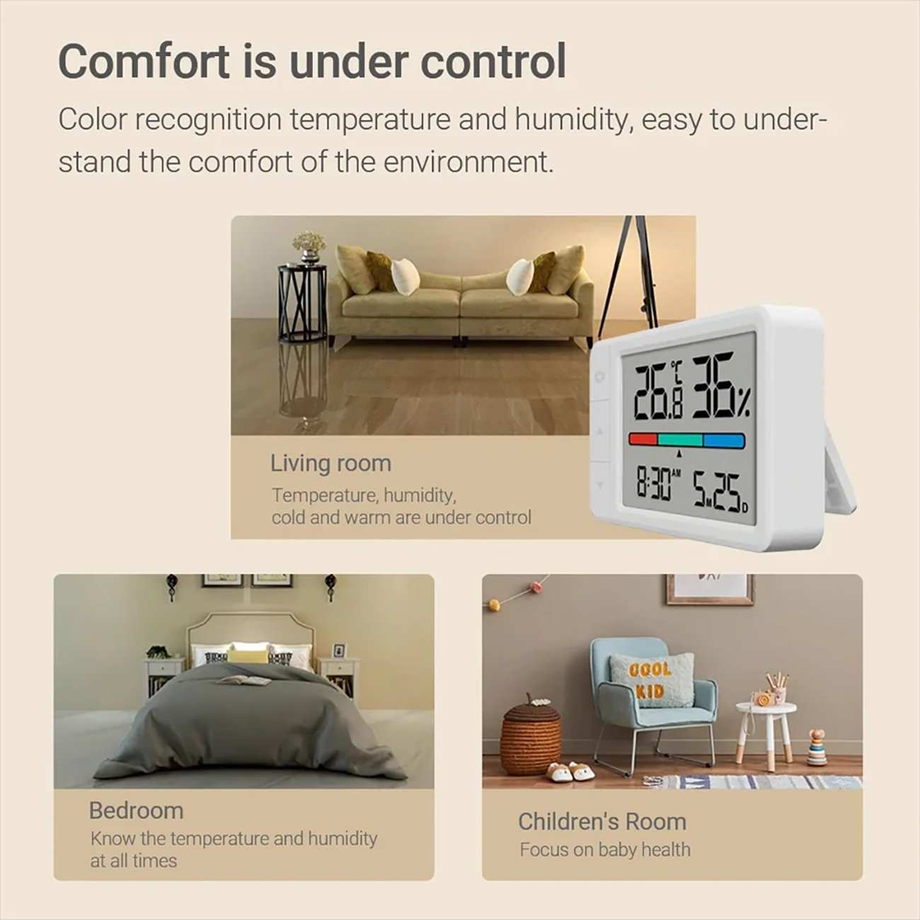 دماسنج و رطوبتسنج شیائومی MHO-C306