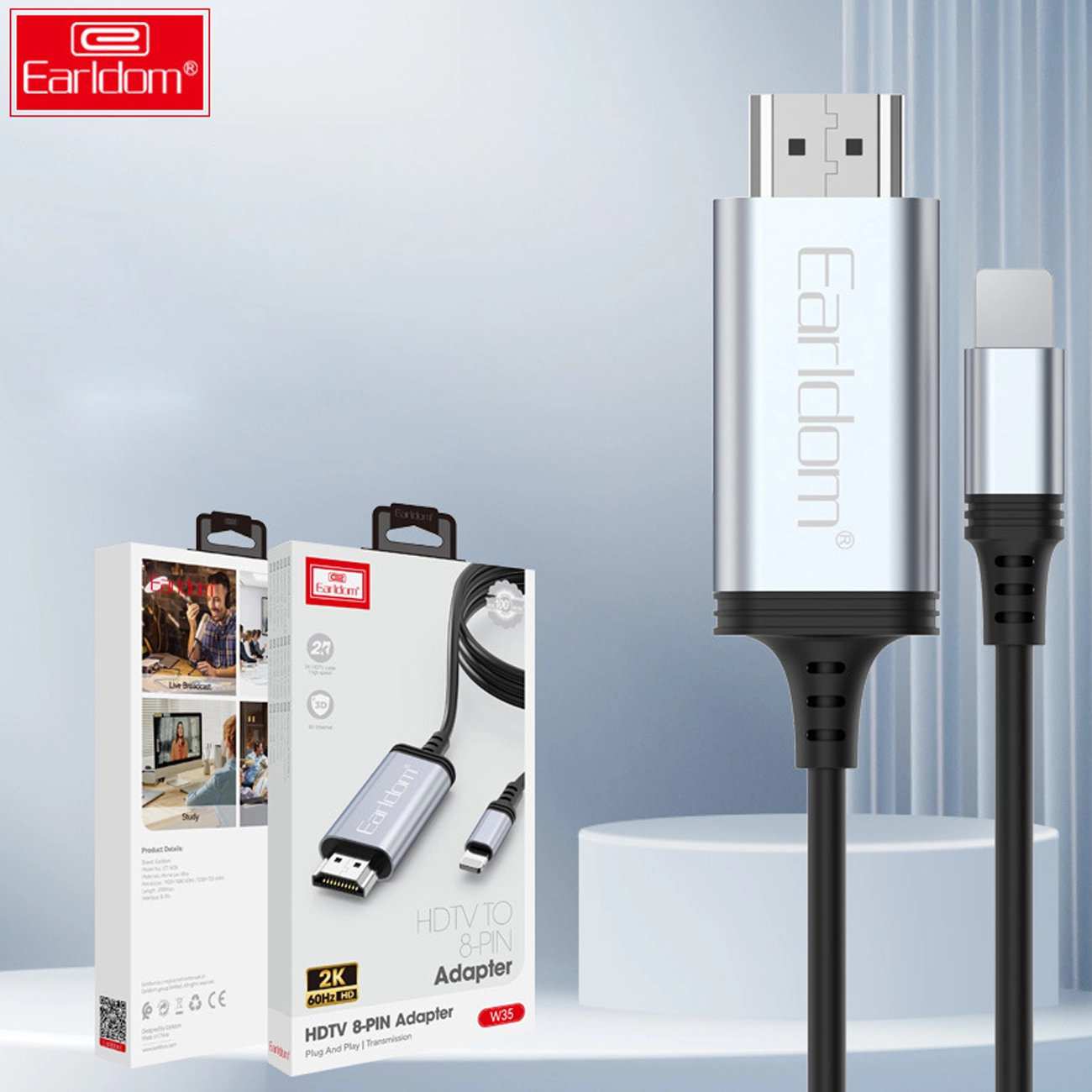 کابل لایتنینگ به HDMI دو متری Earldom W35