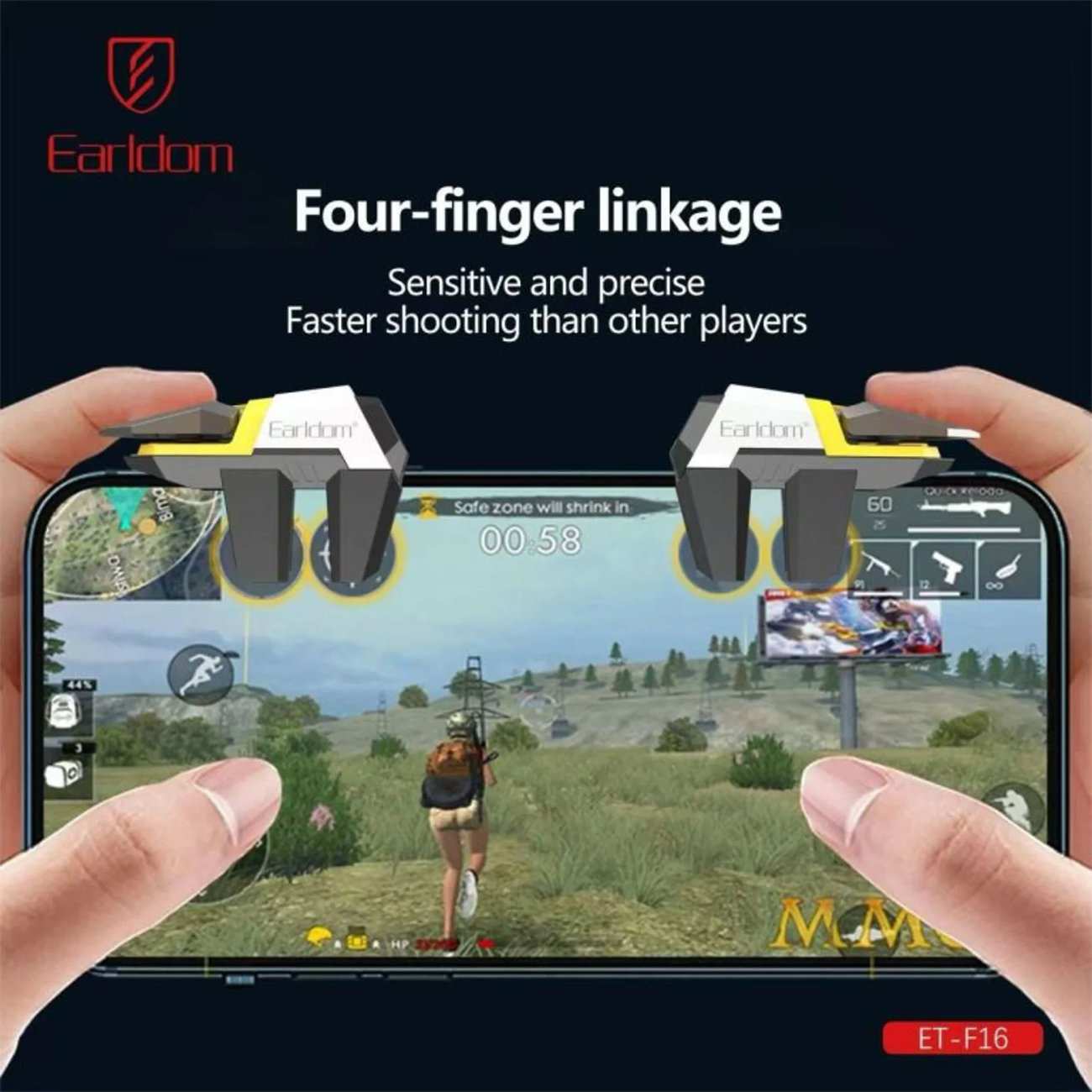 دسته انگشتی مکانیکی بازی موبایل ارلدام F16