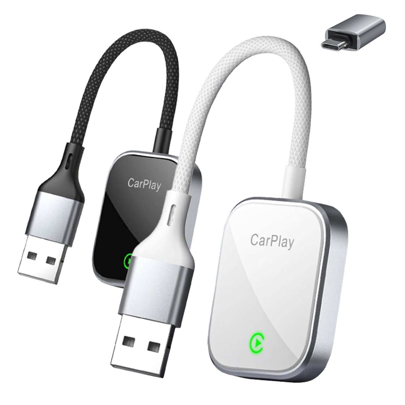 دانگل وایرلس اپل CarPlay و Android Auto یو اس بی ارلدام CP03 با دانگل تایپ سی
