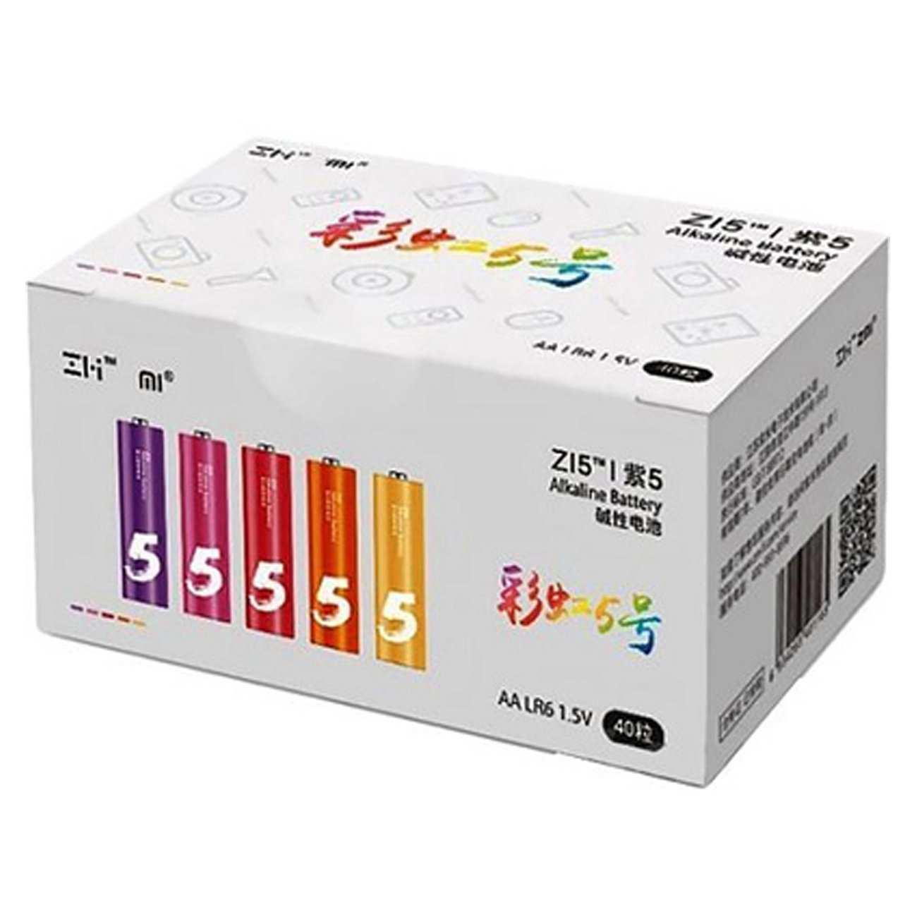 باتری قلمی آلکالاین شیائومی ZMI BATTERY ZI5‎ ( پک 40 عددی )