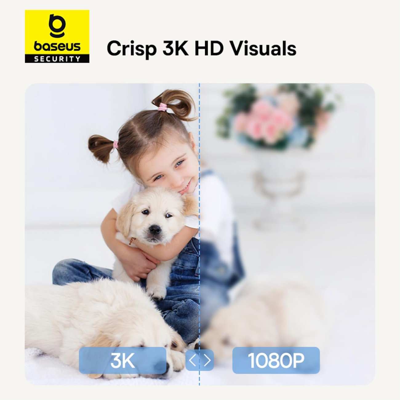 دوربین نظارتی هوشمند 3K بیسوس P1 Pro با چرخش 360 رجه