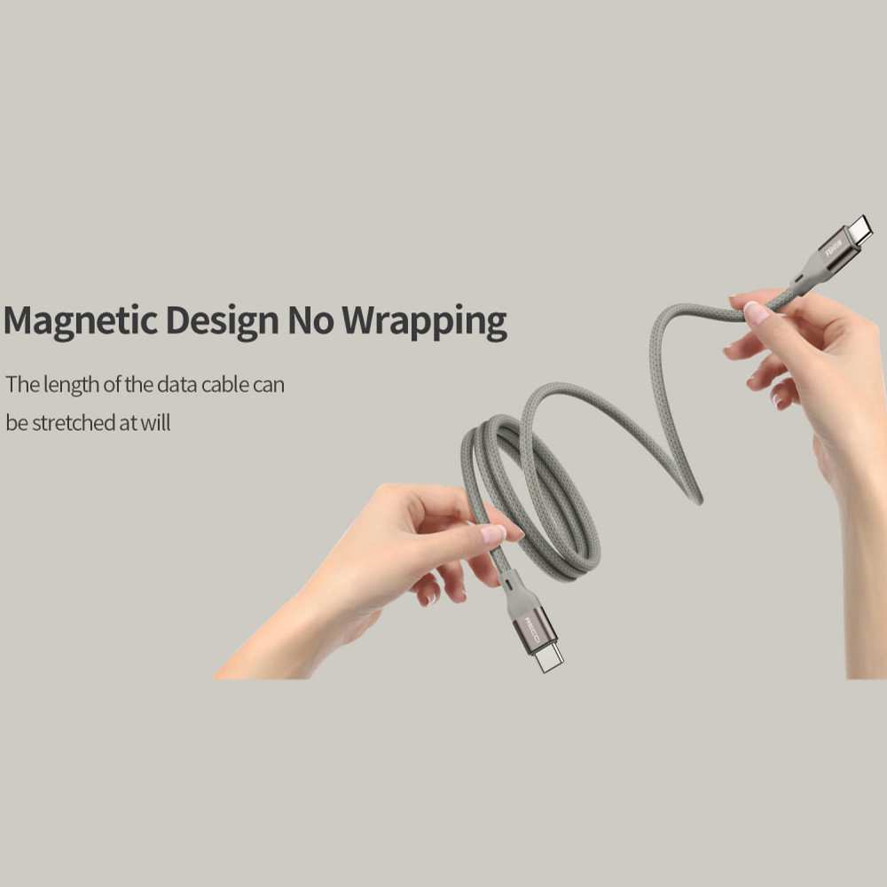 کابل تایپ سی به تایپ سی مگنتی 65 وات 100 سانتیمتری رسی RS23CC