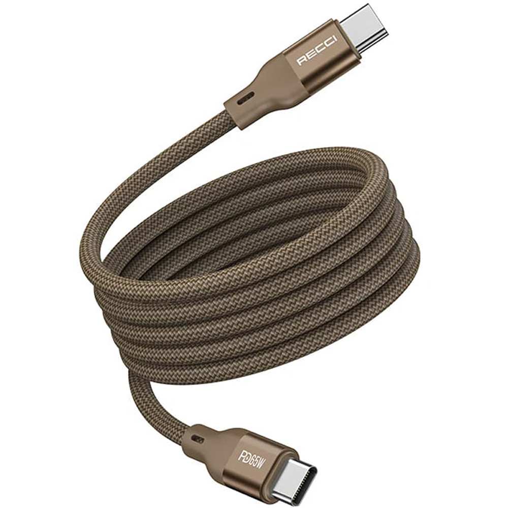 کابل تایپ سی به تایپ سی مگنتی 65 وات 100 سانتیمتری رسی RS23CC