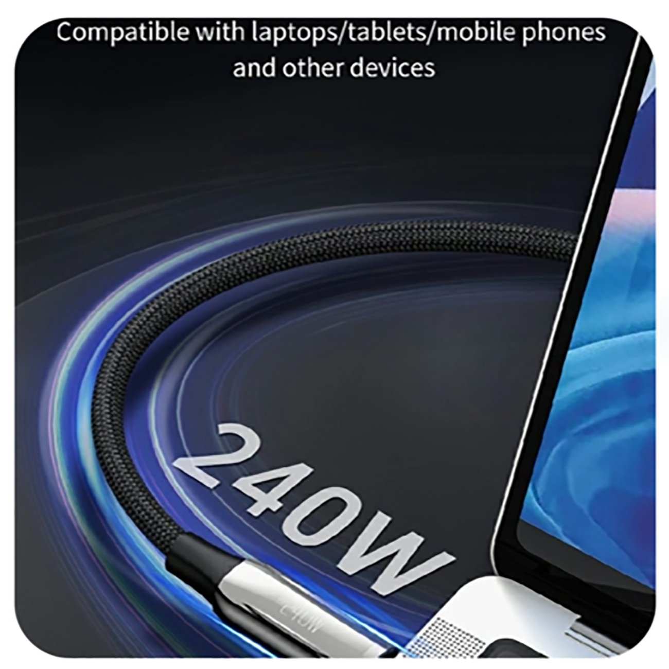 کابل شارژ سریع تایپ سی به تایپ سی 2 متری 240 وات مومکس MS12CC