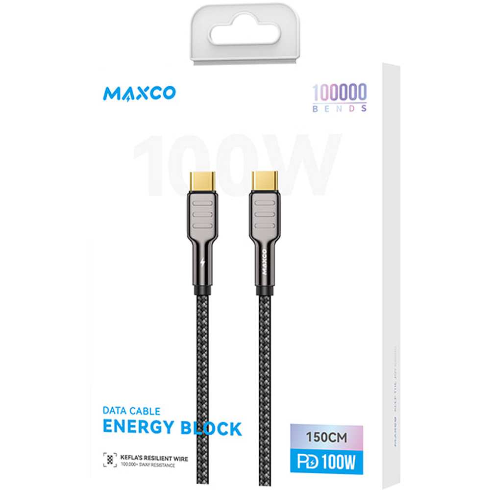 کابل تایپ سی به تایپ سی 100 وات 1.5 متری مکس کو MTC-P01CC