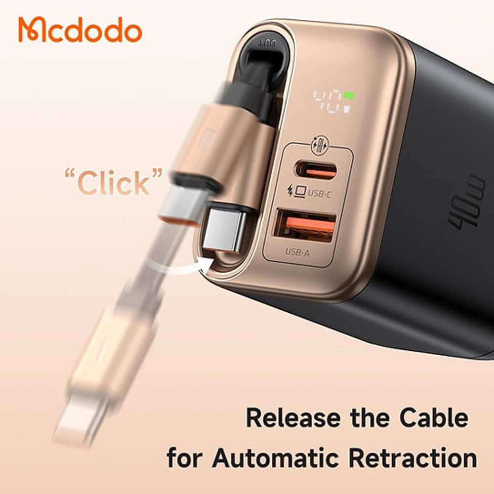 شارژر دیواری USB تایپ سی 40 وات مک دودو Ch-428 با کابل تایپ سی