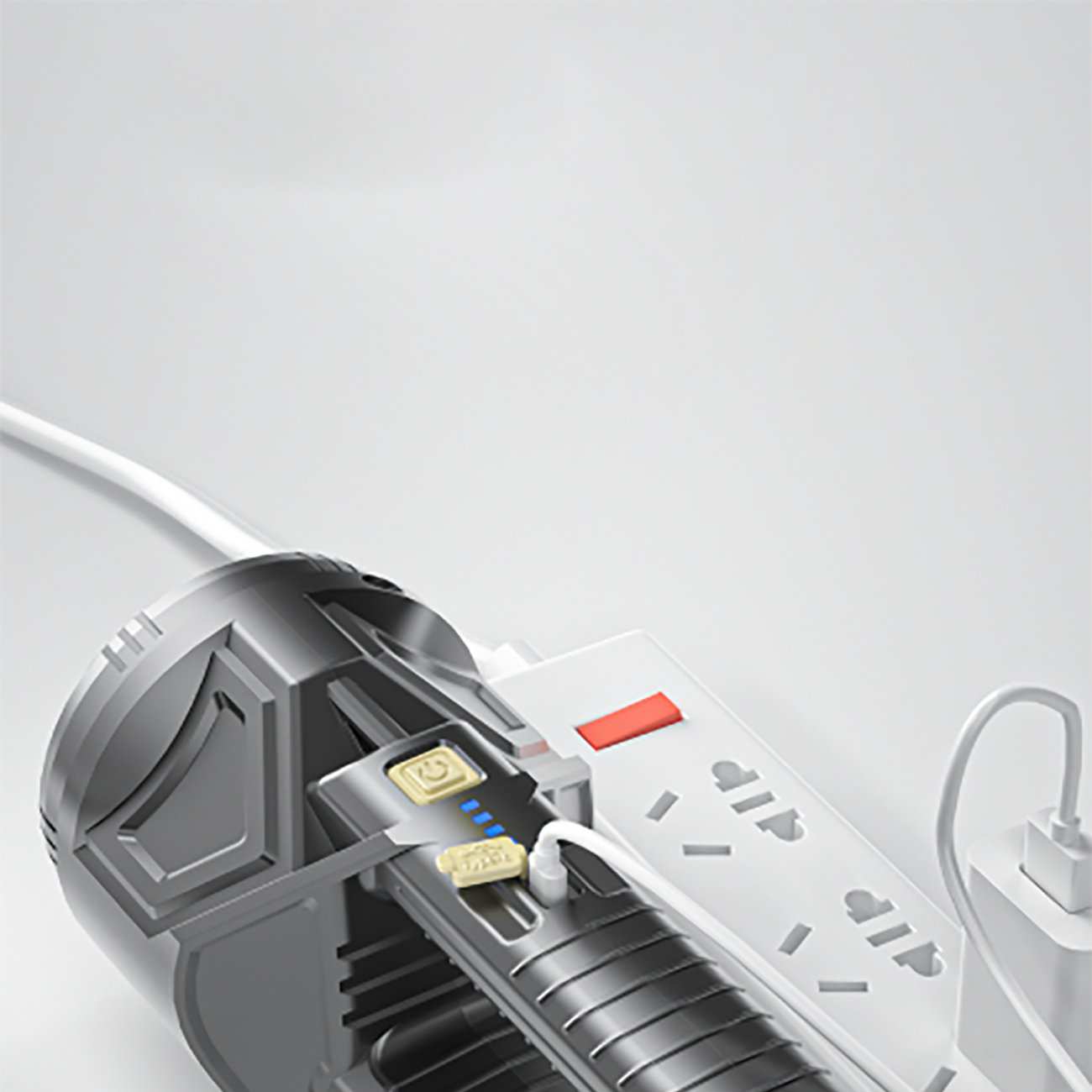 چراغ قوه شارژی و خورشیدی اسمایلینک شارک ST5123P90-B