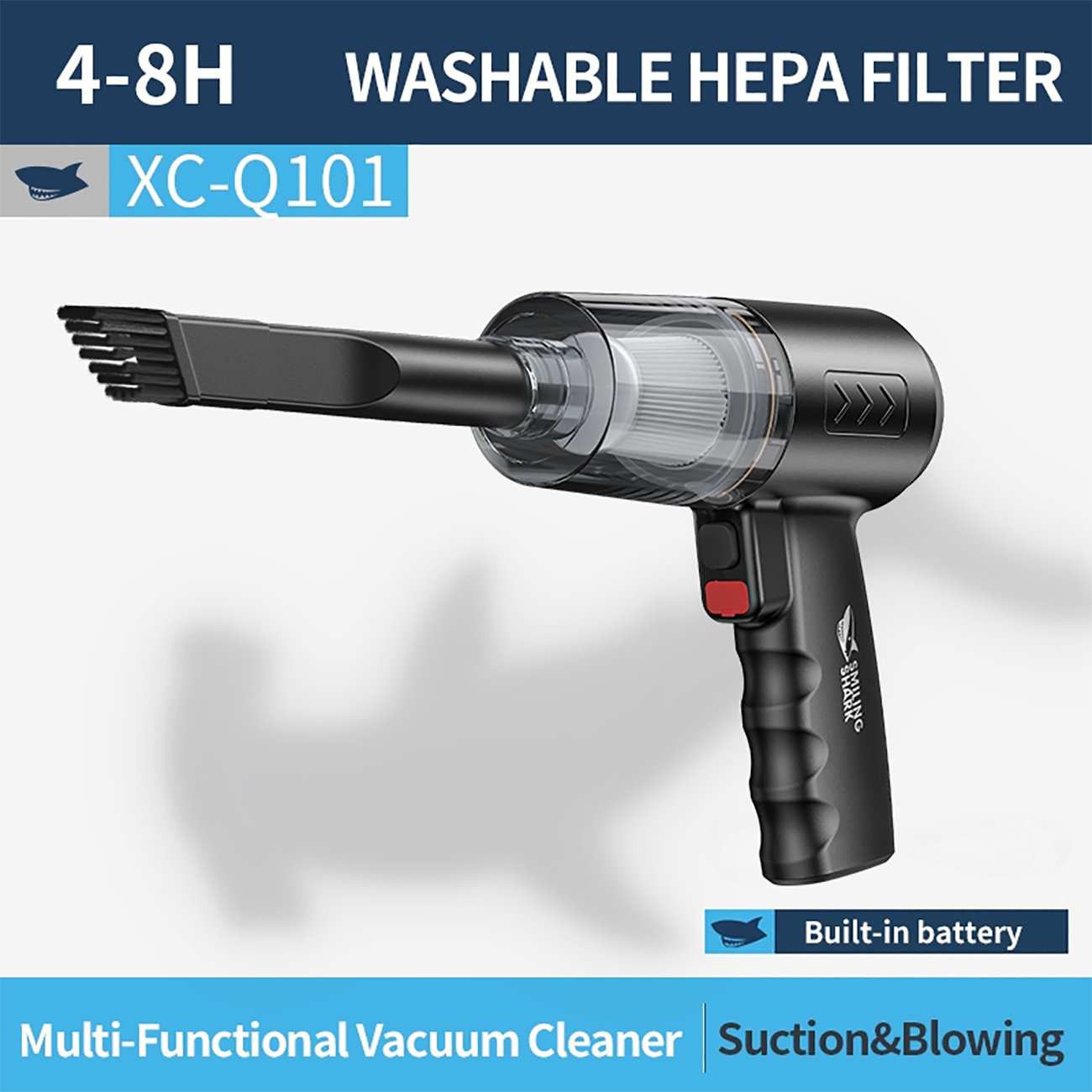 جارو شارژی قابل حمل اسمایلینگ شارک XCQ101