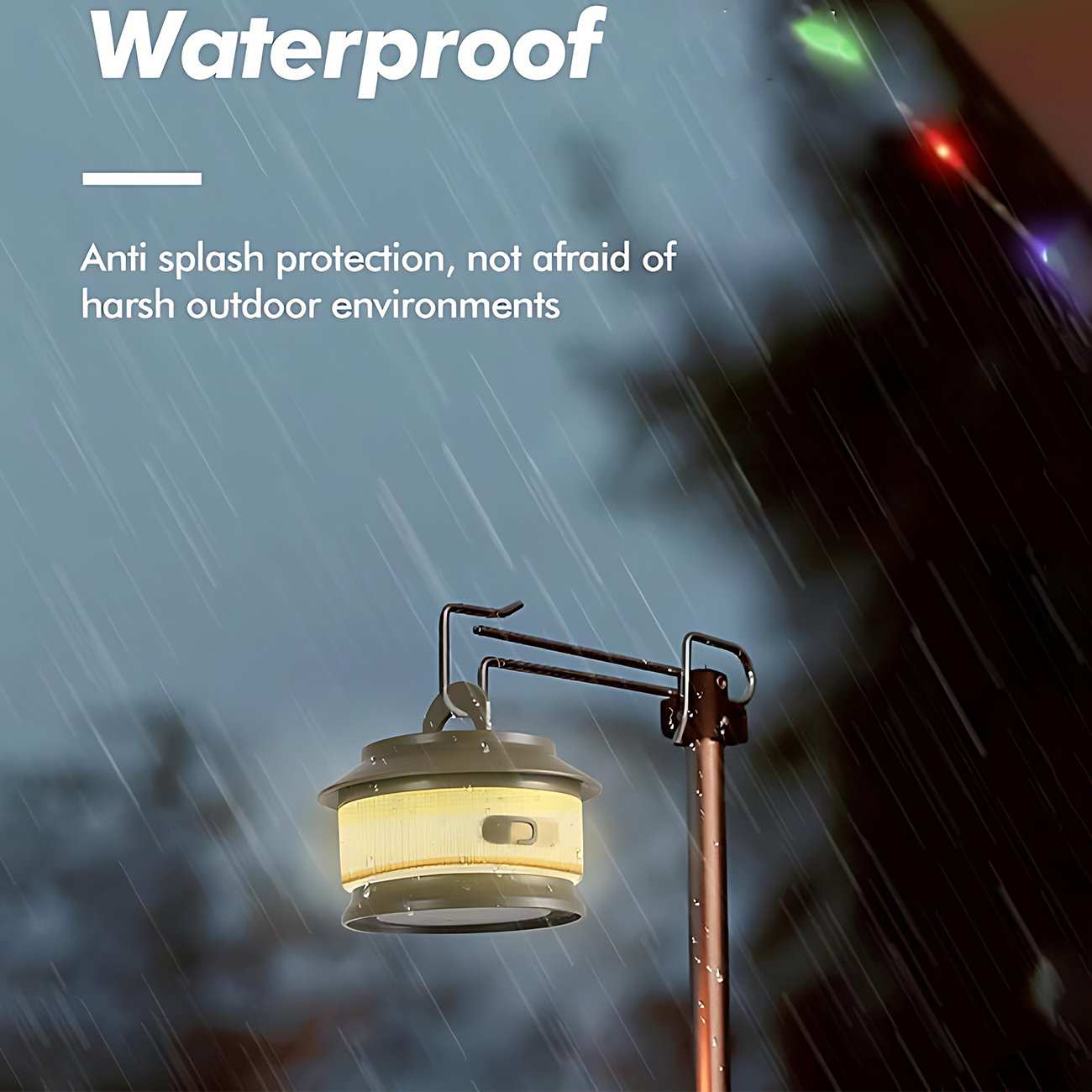 لامپ شارژی و چراغ کمپینگ ریسه ای 20 متری ضدآب اسمایلینگ شارک LY-8285