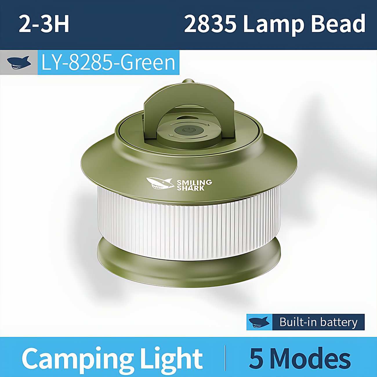 لامپ شارژی و چراغ کمپینگ ریسه ای 20 متری ضدآب اسمایلینگ شارک LY-8285