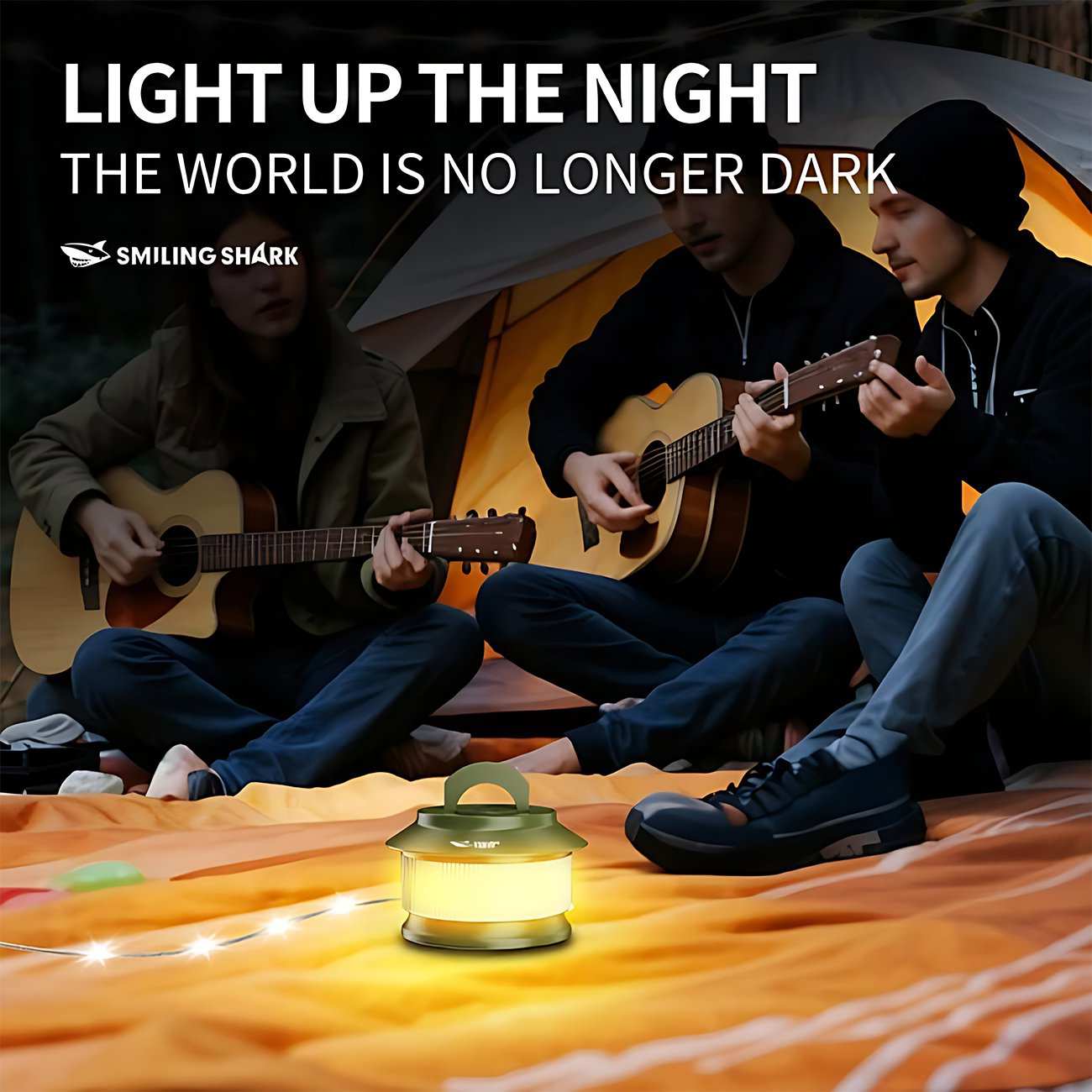 لامپ شارژی و چراغ کمپینگ ریسه ای 20 متری ضدآب اسمایلینگ شارک LY-8285