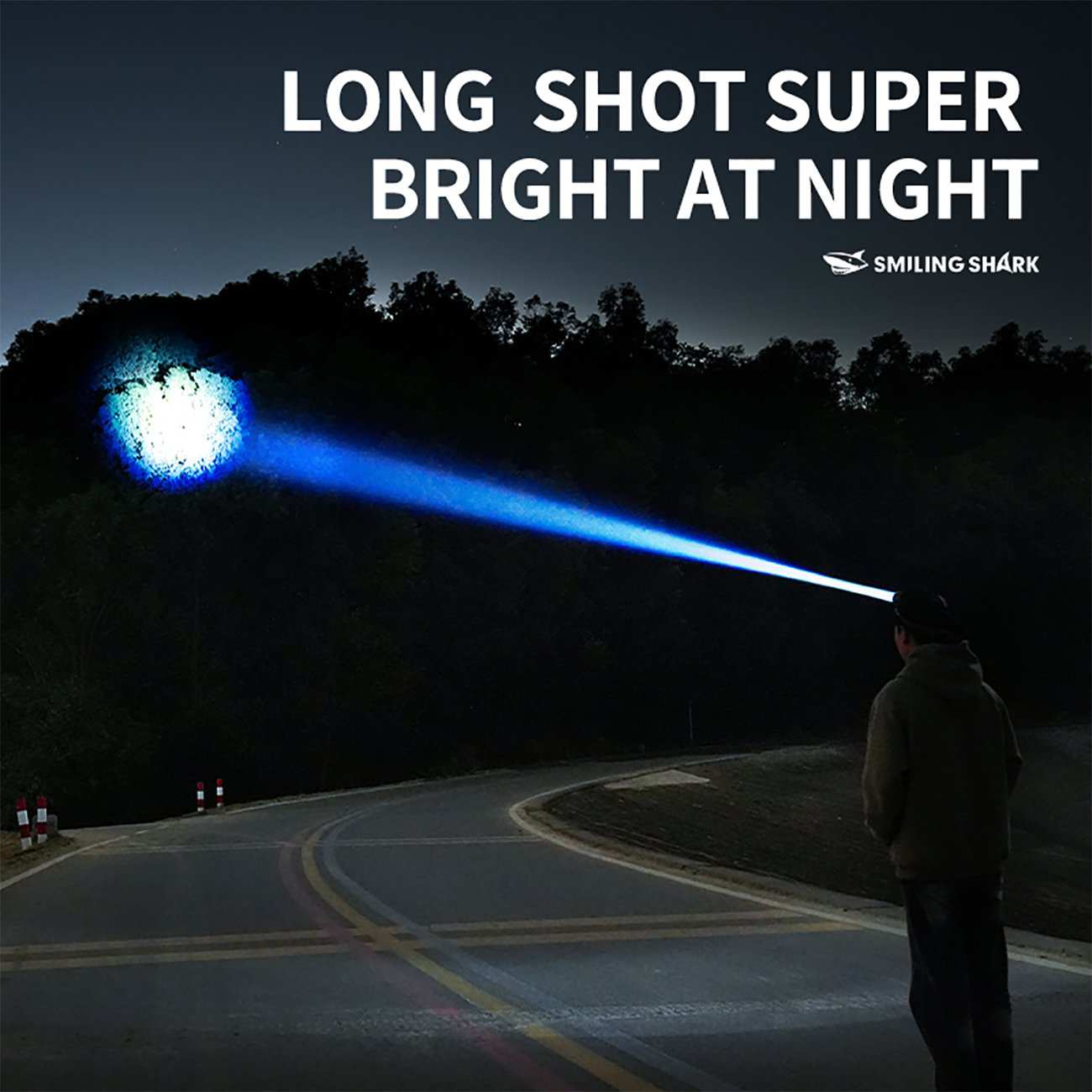 هدلایت 3000 میلی آمپر ساعت اسمایلینگ شارک TD0204 با روشنایی فوق العاده 6000 لومن