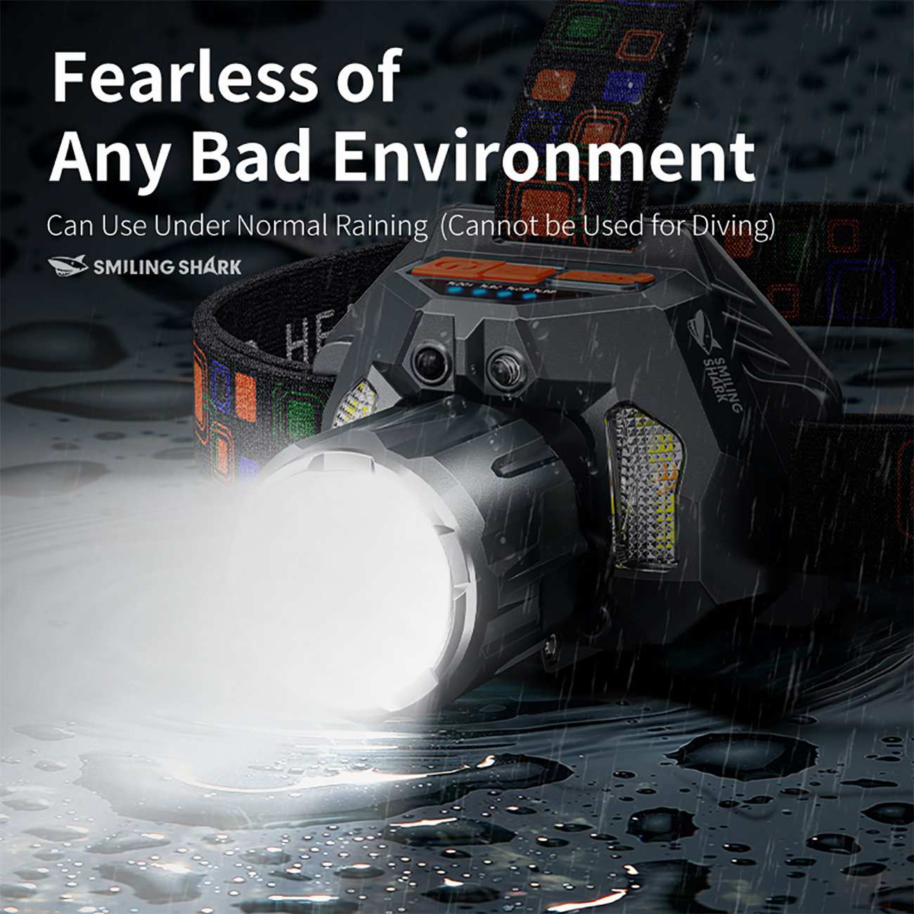 هدلایت 3000 میلی آمپر ساعت اسمایلینگ شارک TD0204 با روشنایی فوق العاده 6000 لومن