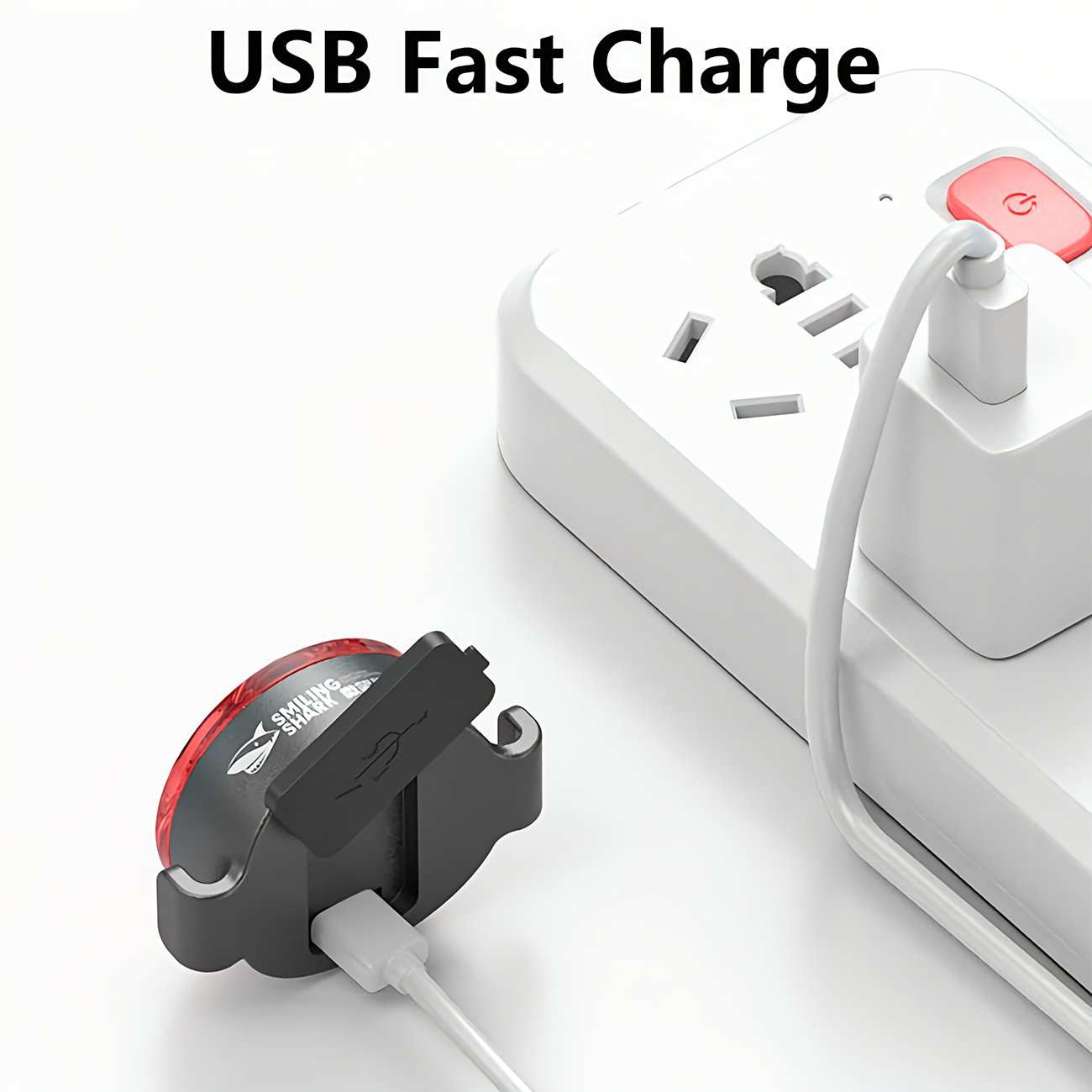 چراغ عقب شارژی ضدآب دوچرخه اسمایلینگ شارک CW-D400