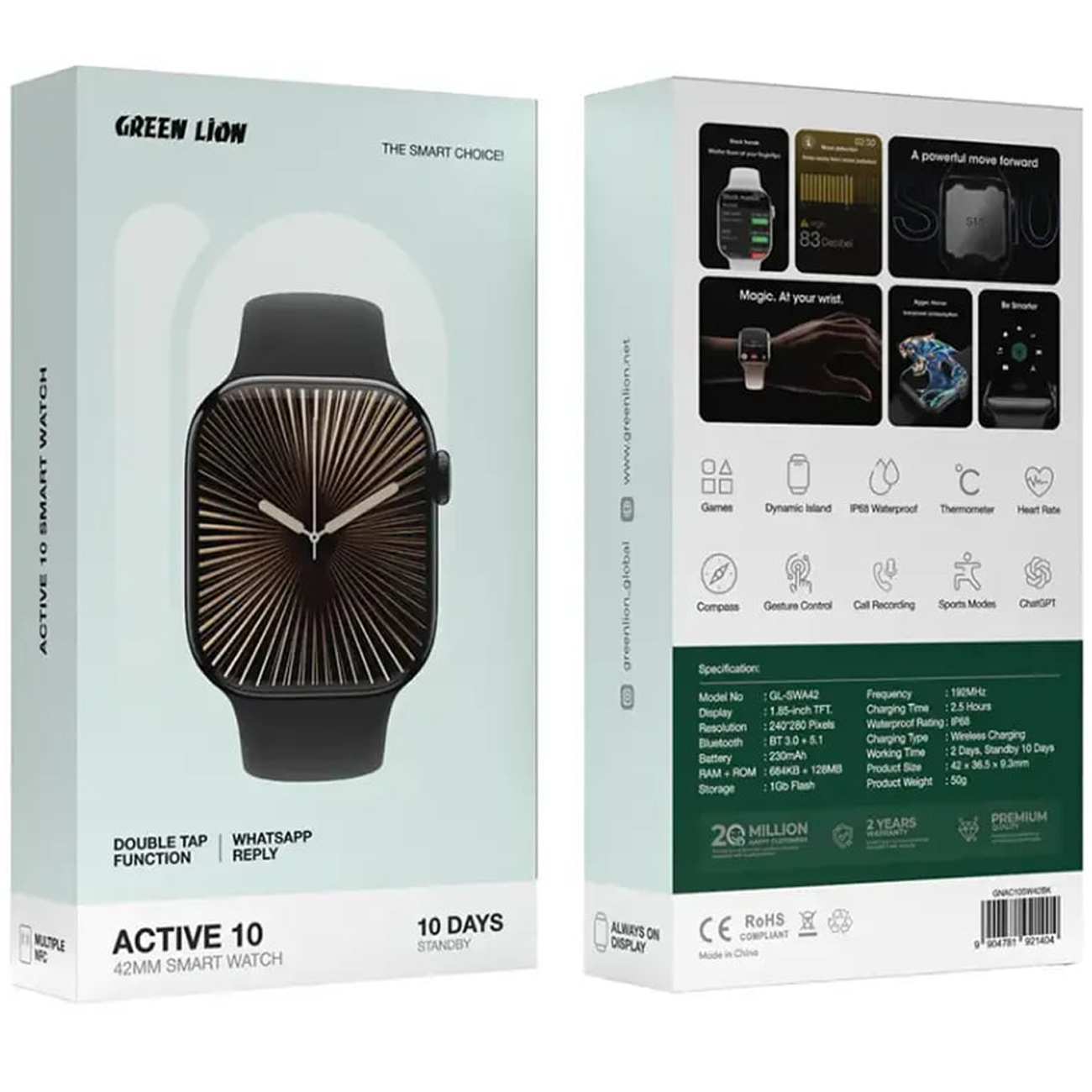 ساعت هوشمند اکتیو سری 10 گرین Green Lion GNAC10SW GL-SWA