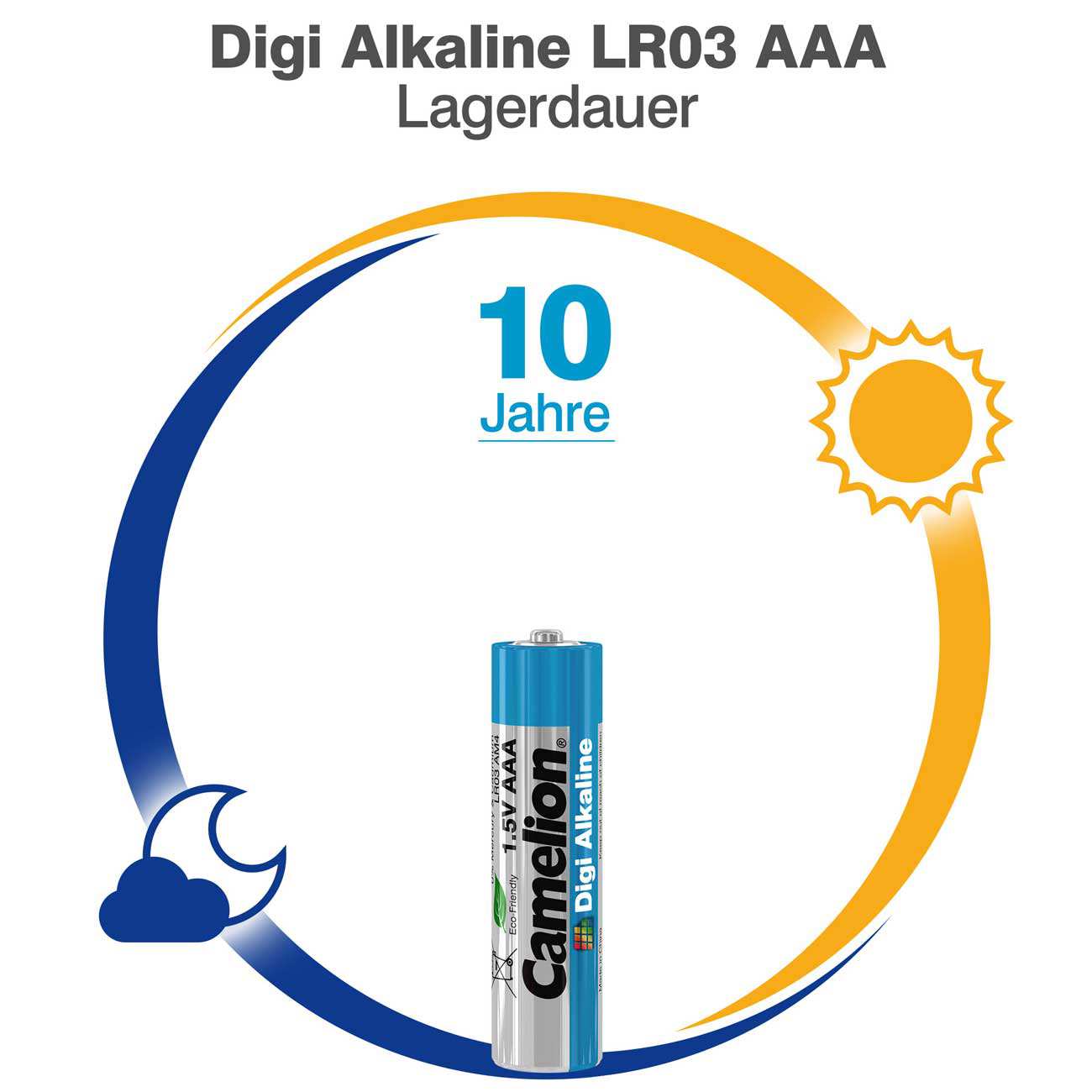 باتری نیم قلمی کارتی دیجیآلکالاین کملیون (2 عددی) LR03-AM4