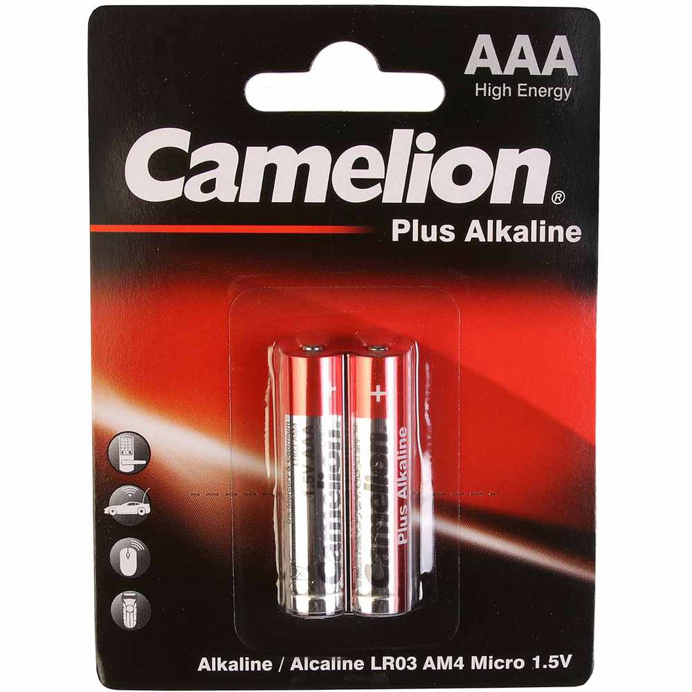 باتری نیم قلمی کارتی آلکالاین پلاس کملیون LR03-BP2 (2 عددی)