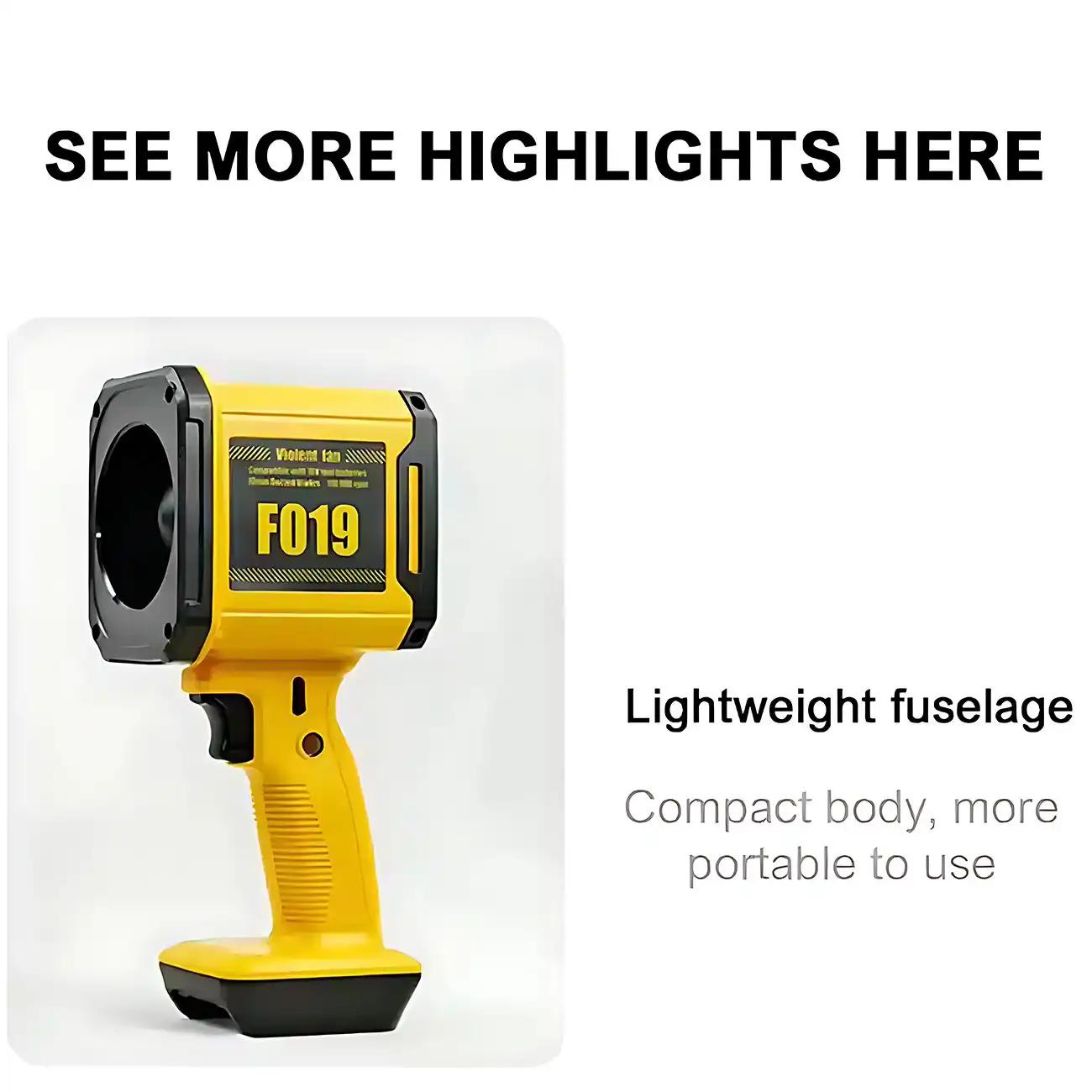 جت فن دمنده باد قوی 1000 وات شارژی قابل حمل وایولنت فن F019