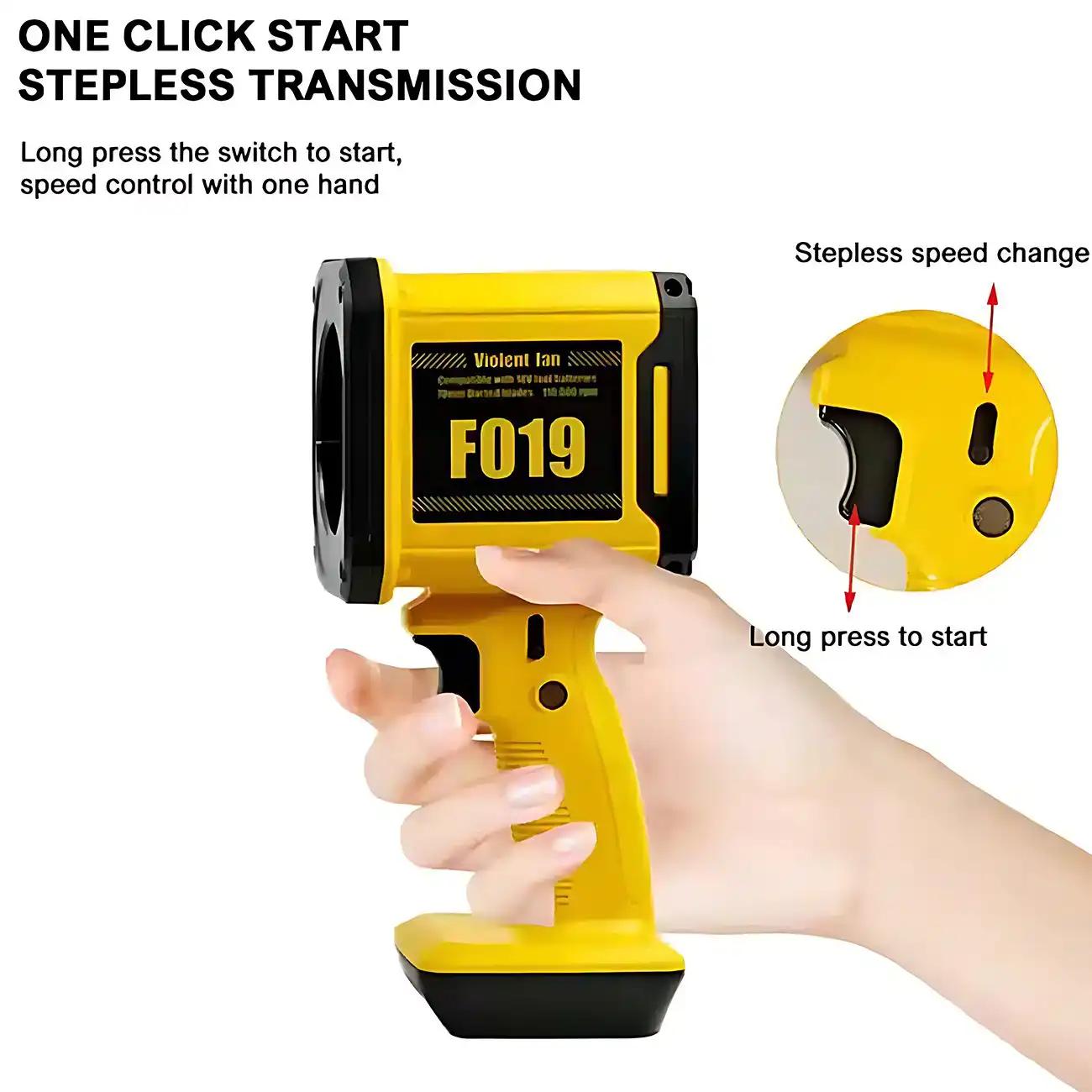 جت فن دمنده باد قوی 1000 وات شارژی قابل حمل وایولنت فن F019