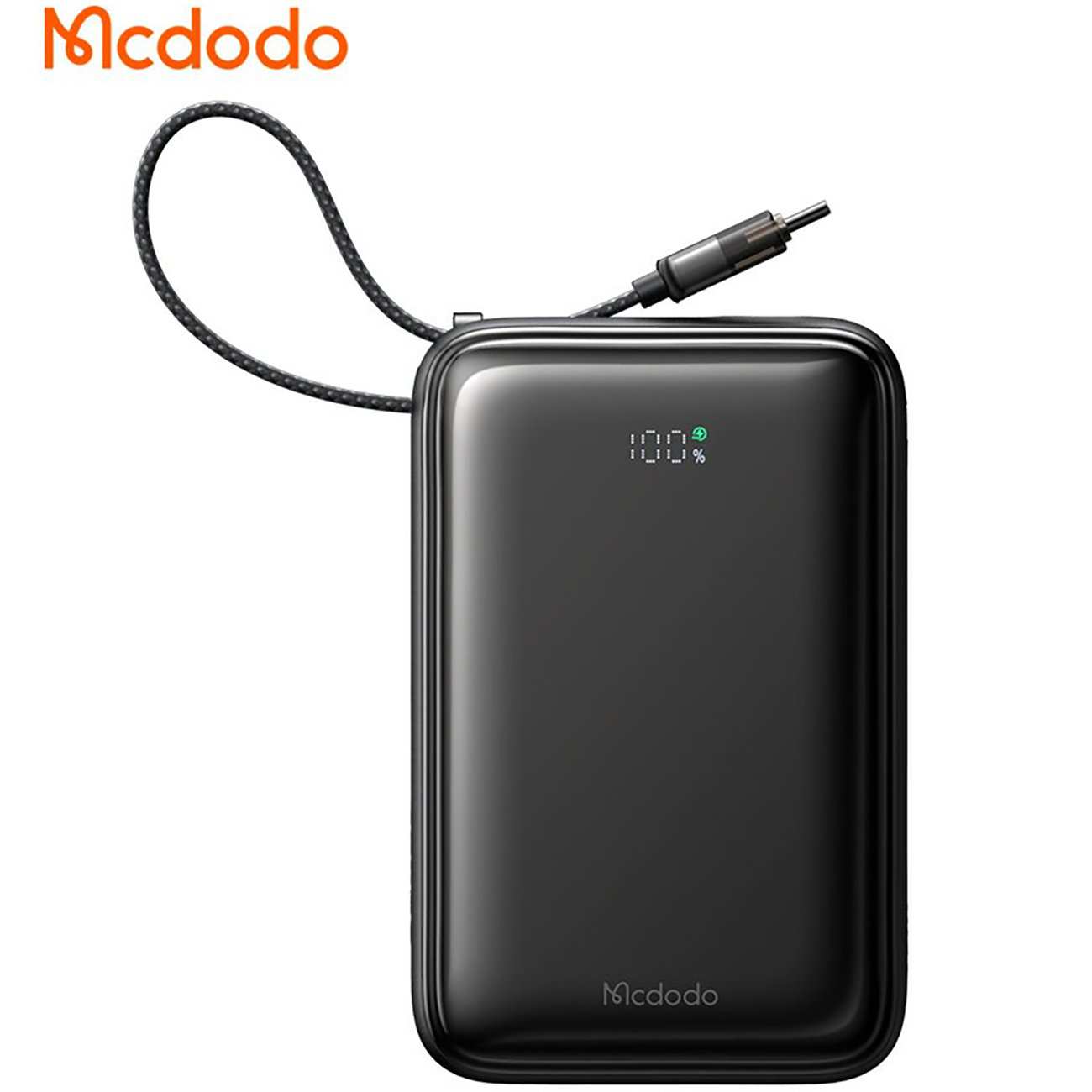 پاوربانک 20000 یواسبی و تایپسی 65 وات مک دودو MC-6370 با کابل متصل