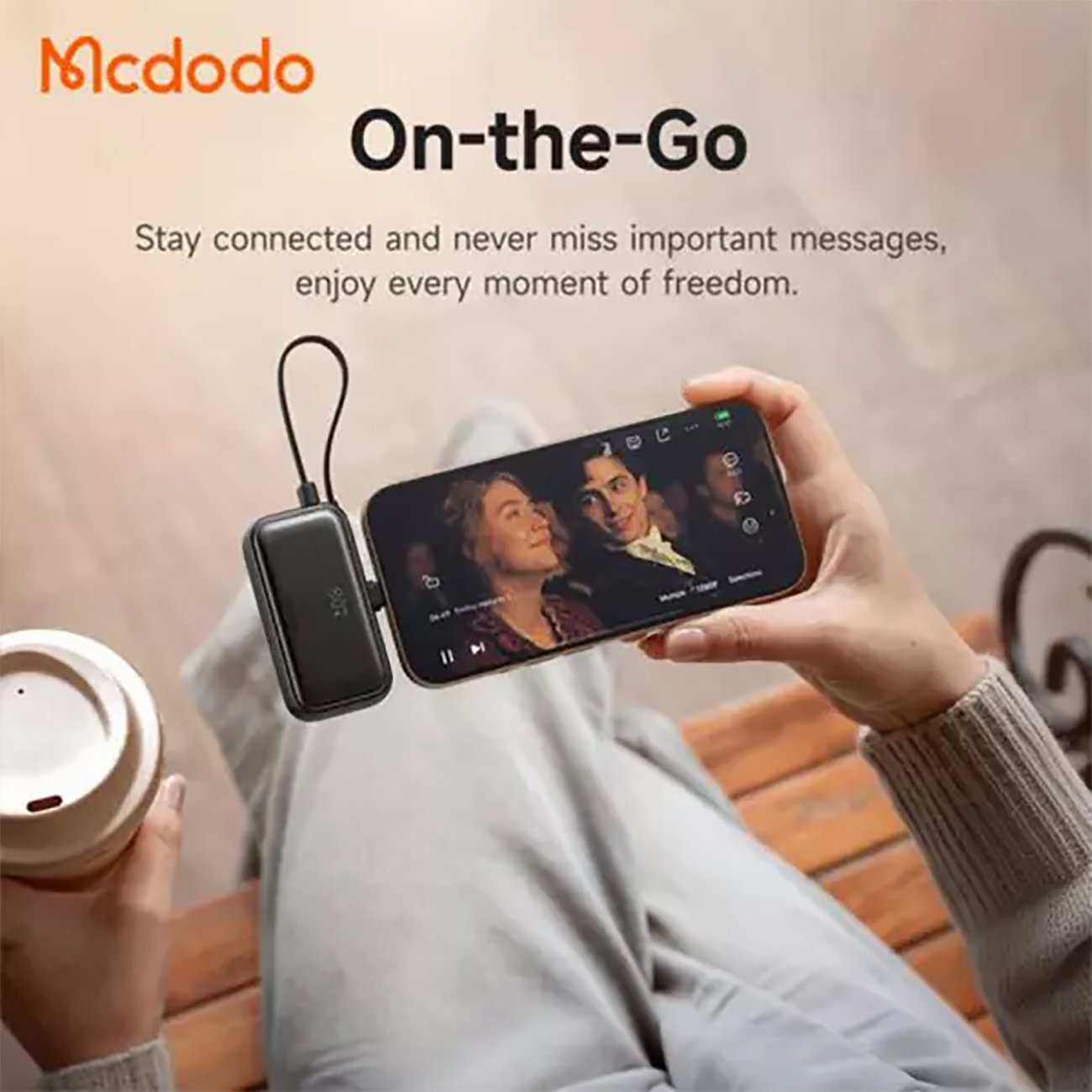 پاوربانک 5000 لایتنینگ و تایپ سی 22.5 وات مک دودو MC-7800