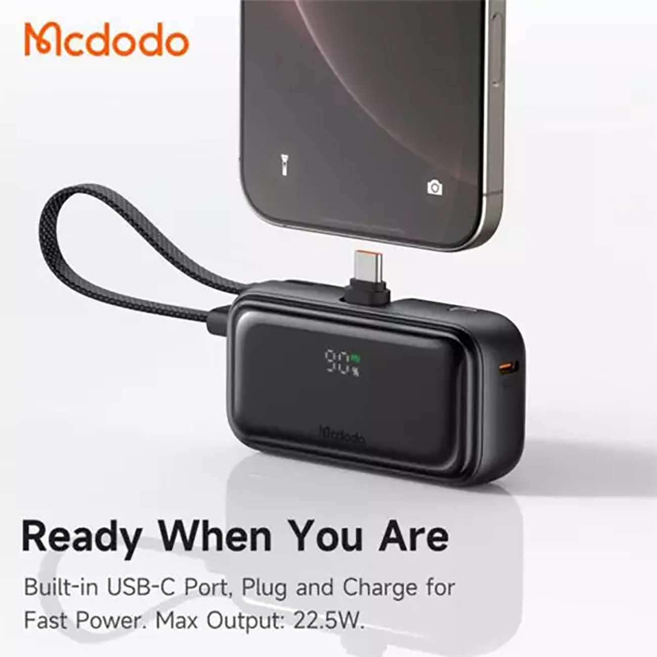 پاوربانک 5000 لایتنینگ و تایپ سی 22.5 وات مک دودو MC-7800