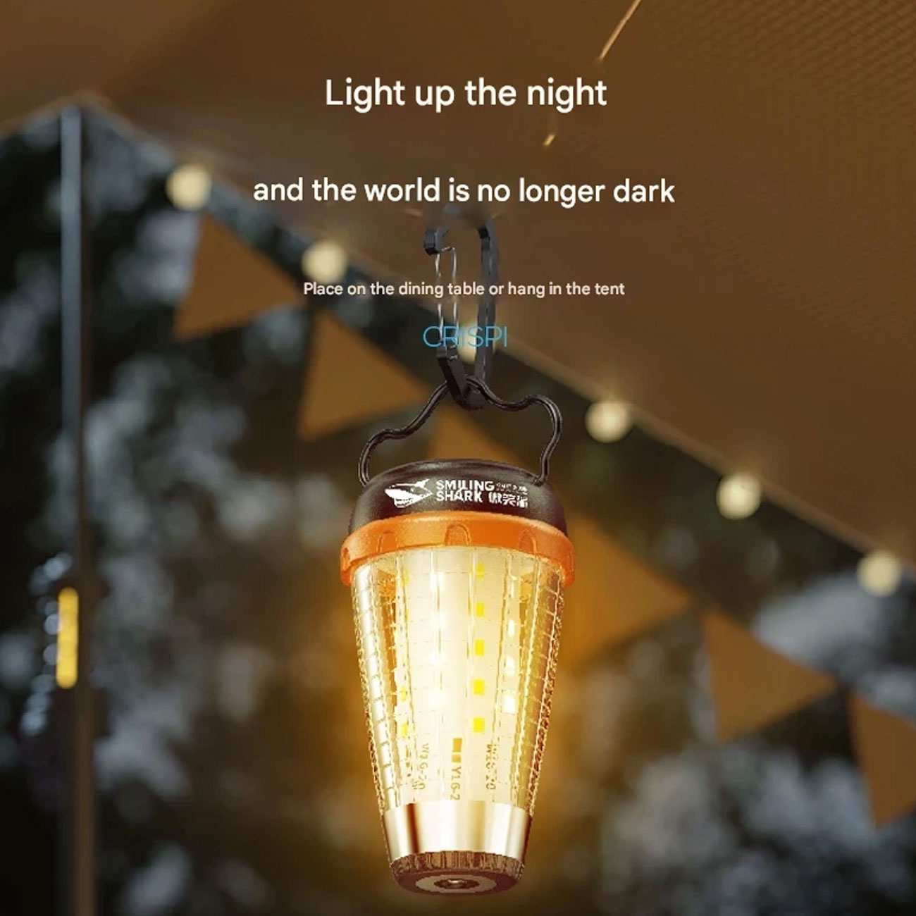 لامپ شارژی و چراغ کمپینگ مغناطیسی 5 حالته اسمایلینگ شارک LY8305