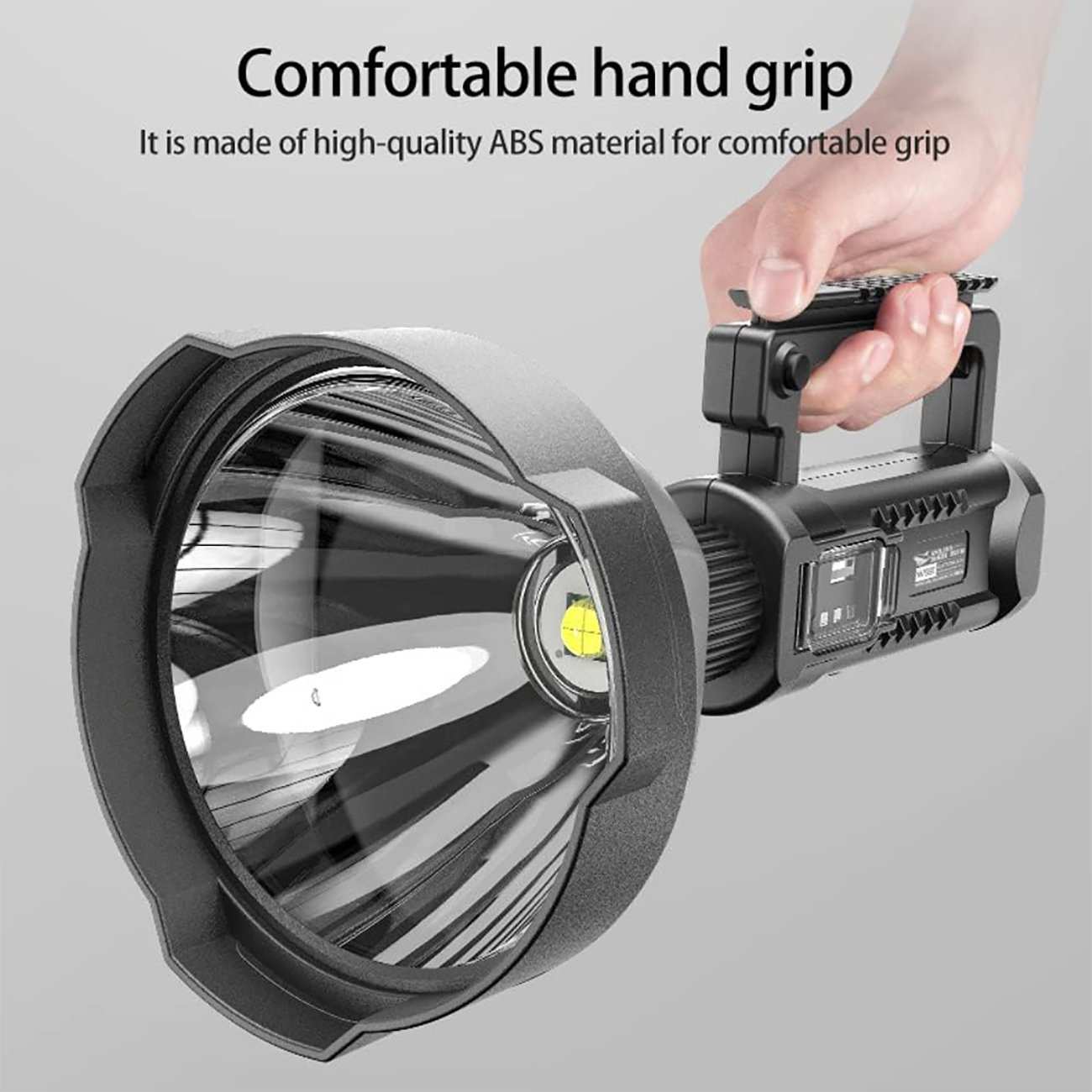 چراغ قوه شارژی و پاوربانک ضدآب اسمایلینگ شارک W591-P90