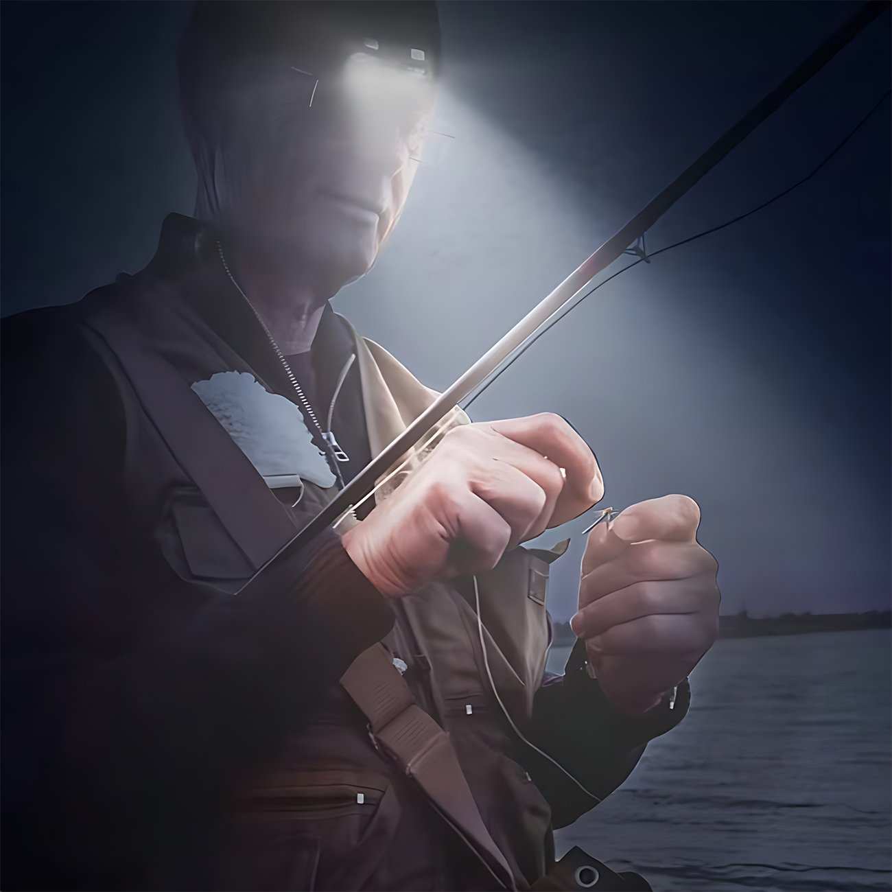 هدلایت شارژی ضدآب اسمایلینگ شارک TD-0168