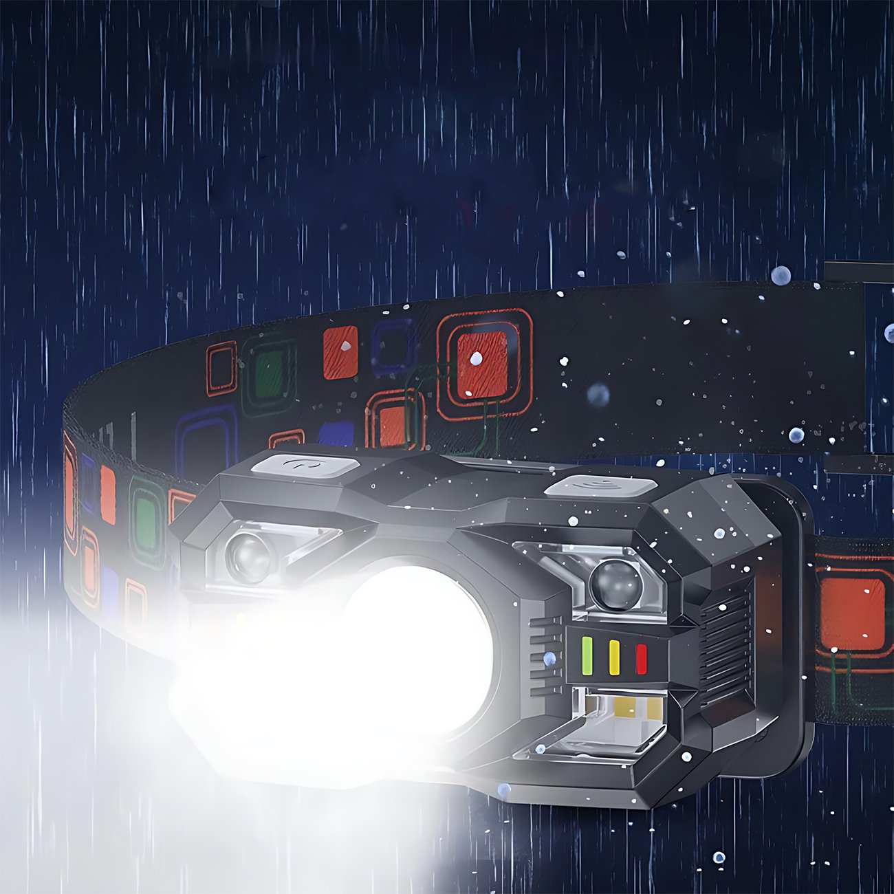 هدلایت شارژی ضدآب اسمایلینگ شارک TD-0168