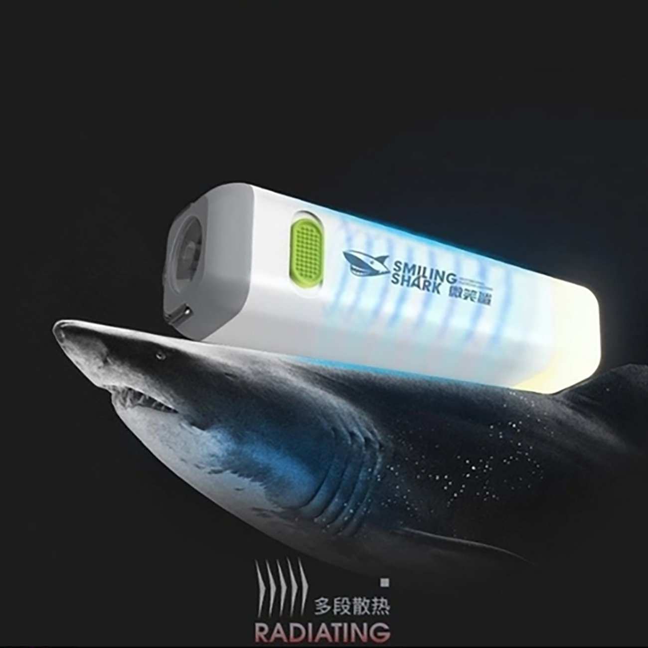 چراغ قوه و لامپ شارژی کمپینگ اسمایلینگ شارک SD-0619