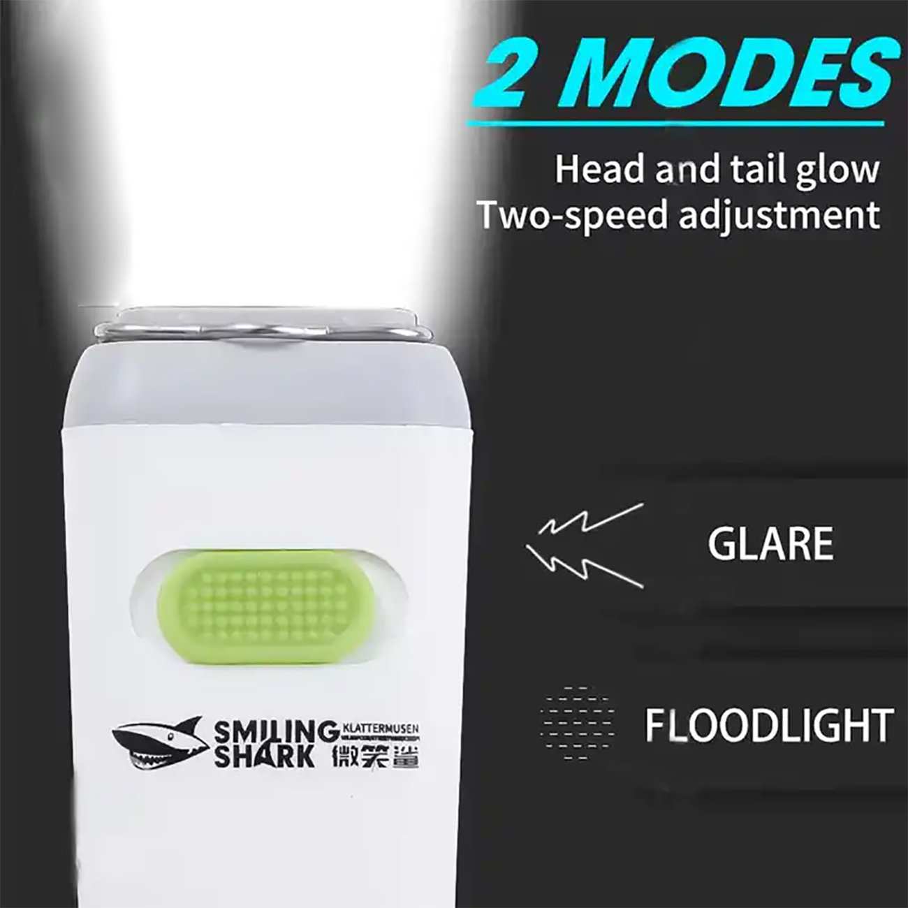 چراغ قوه و لامپ شارژی کمپینگ اسمایلینگ شارک SD-0619