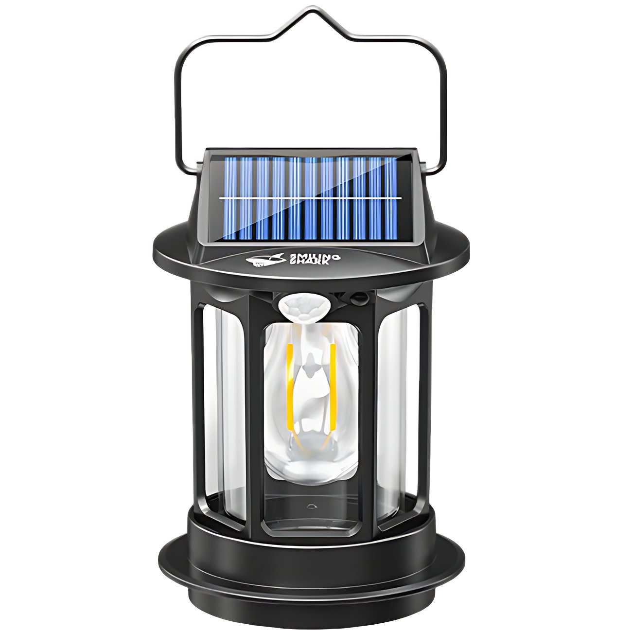 چراغ شارژی هوشمند سنسور حرکتی خورشیدی ضدآب و چراغ کمپینگ اسمایلینگ شارک LY-8286