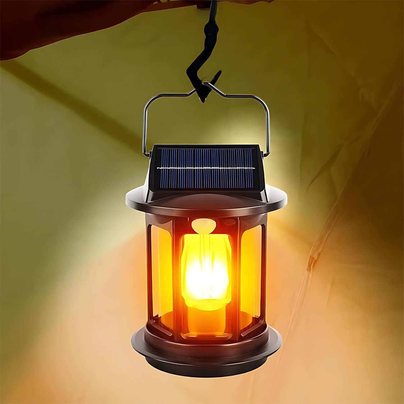 چراغ شارژی هوشمند سنسور حرکتی خورشیدی ضدآب و چراغ کمپینگ اسمایلینگ شارک LY-8286