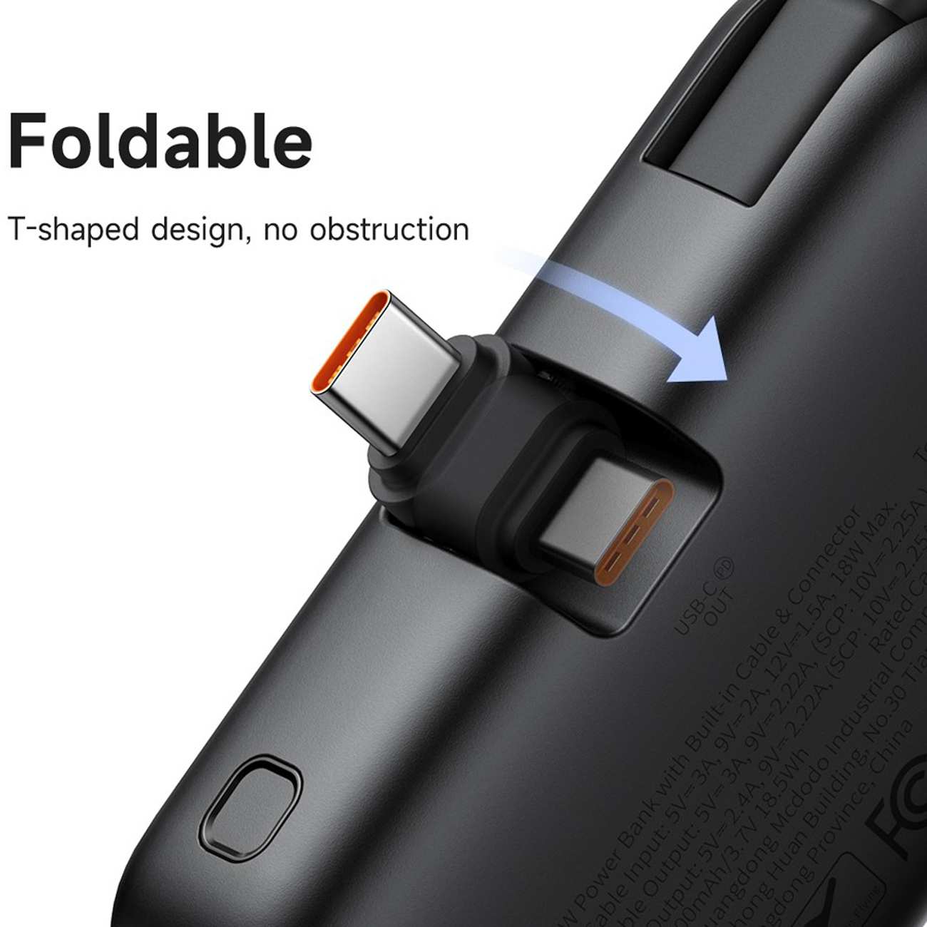 پاور بانک فست شارژ 5000 تایپ سی 22.5 وات مکدودو MC-7760