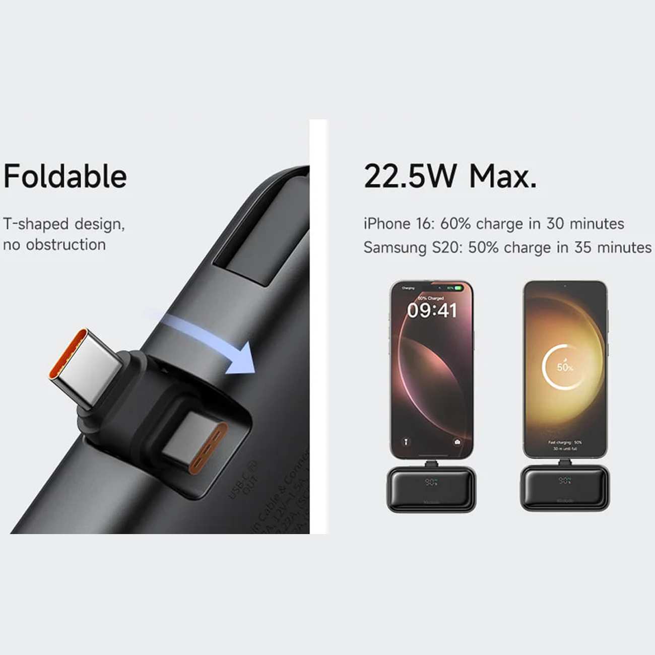 پاور بانک فست شارژ 5000 تایپ سی 22.5 وات مکدودو MC-7760