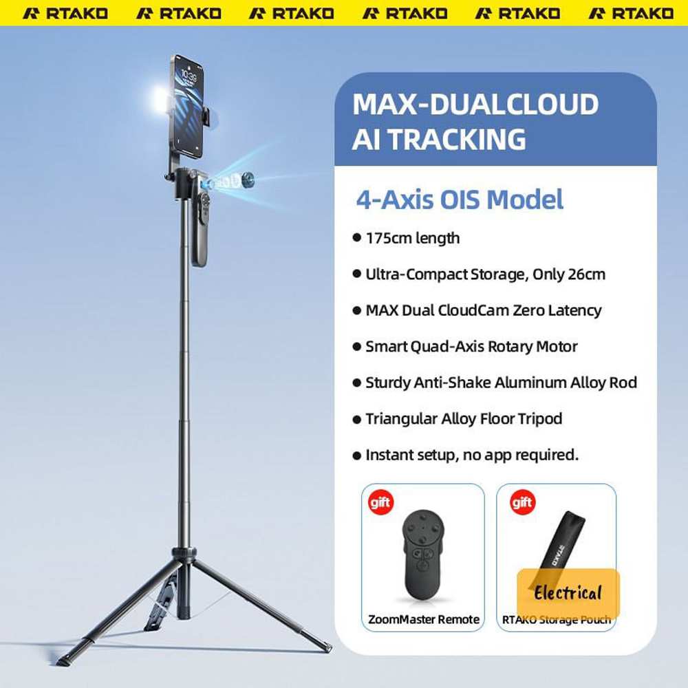 مونوپاد و سه پایه سلفی با قابلیت ردیابی 360 درجه آرتاکو AI-M18