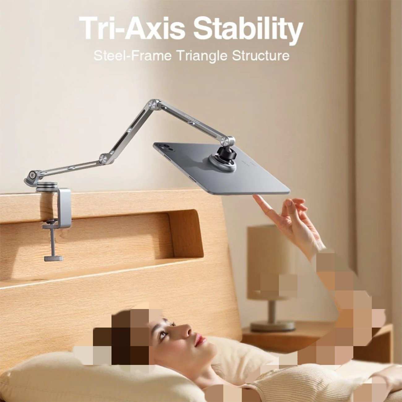 هولدر گوشی موبایل و تبلت قابل اتصال به لبه میز و تخت آرتاکو T01