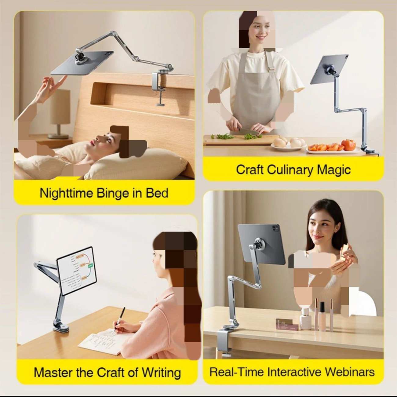 هولدر گوشی موبایل و تبلت قابل اتصال به لبه میز و تخت آرتاکو T01