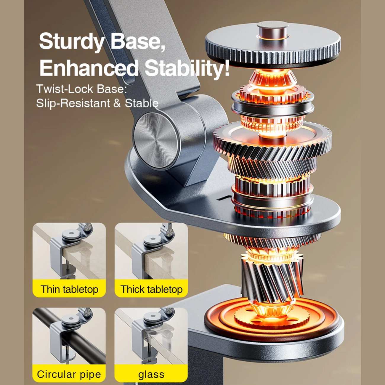 هولدر گوشی موبایل و تبلت قابل اتصال به لبه میز و تخت آرتاکو T01