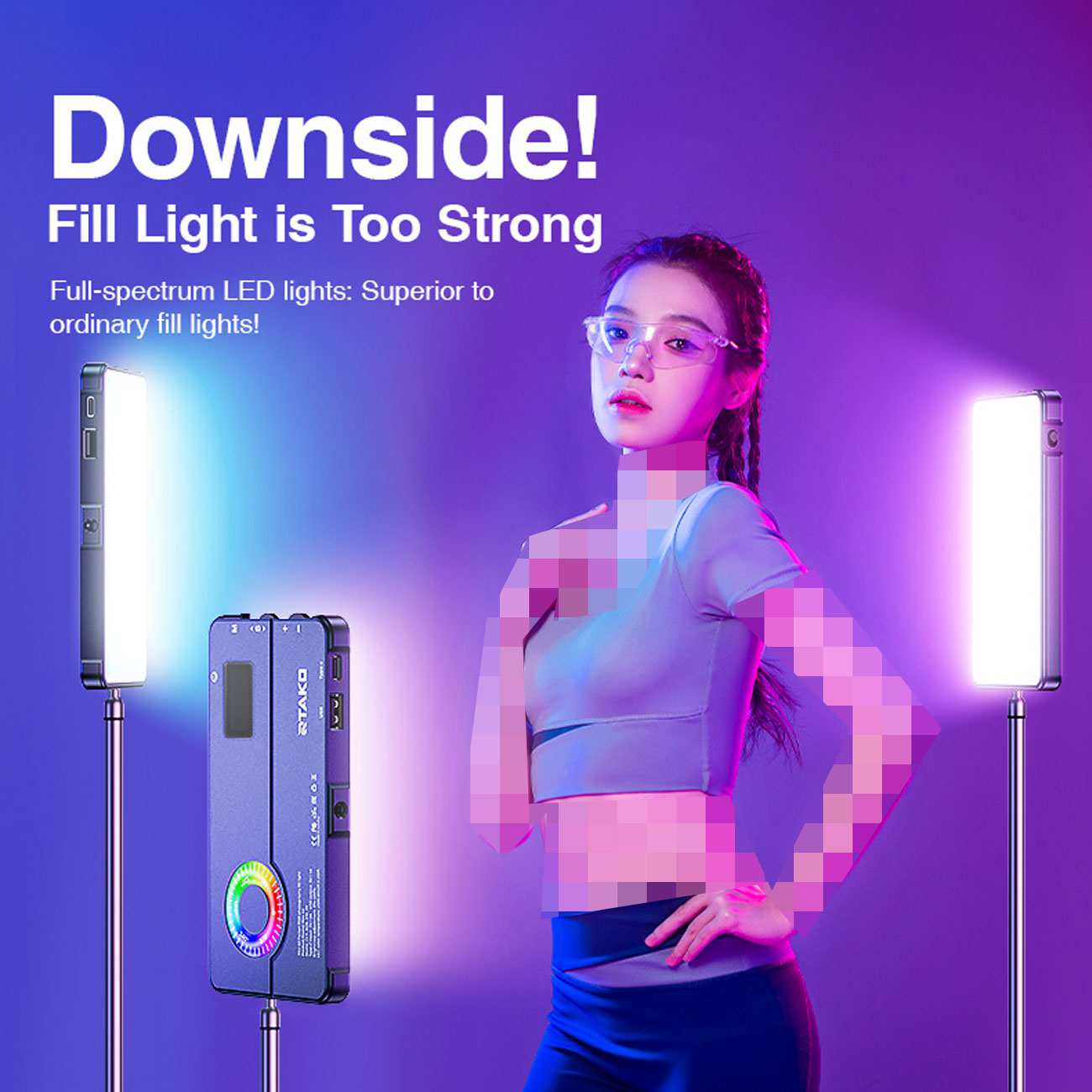 نور جیبی RGB برای عکاسی و فیلمبرداری آرتاکو RDJ-03