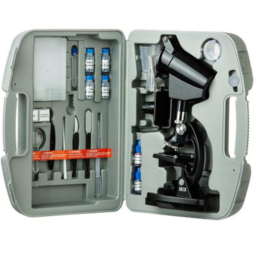 میکروسکوپ دانش آموزی IBEX تک چشمی ثابت با کیف حمل هاردباکس Zoom Box Vision