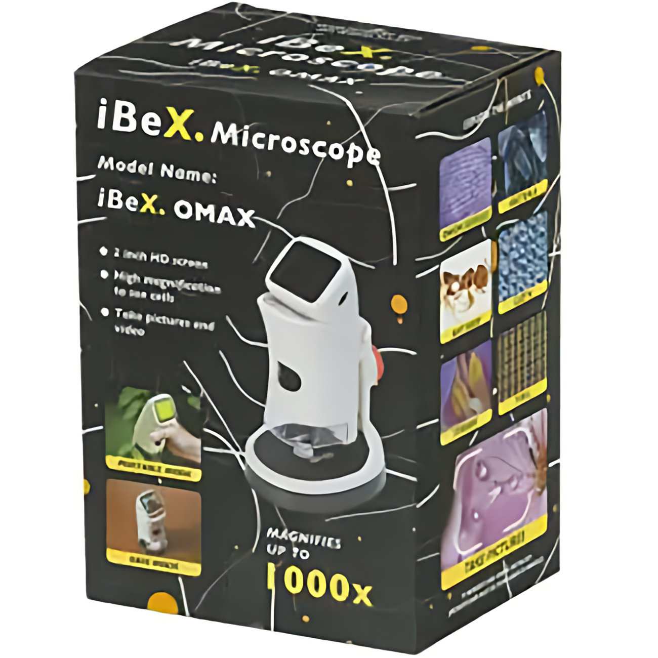 میکروسکوپ دیجیتالی شارژی با بزرگنمایی 1000 برابر و صفحه نمایش 2 اینچی آیبکس Omax