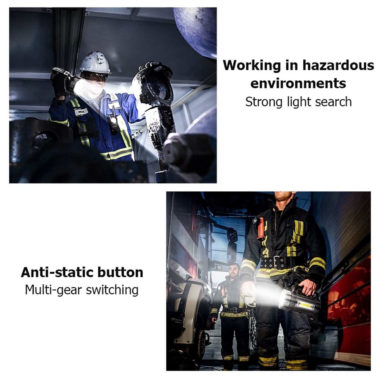 چراغ قوه ضدانفجار و ضدآب شارژی و پاوربانک اسمایلینگ شارک 887F