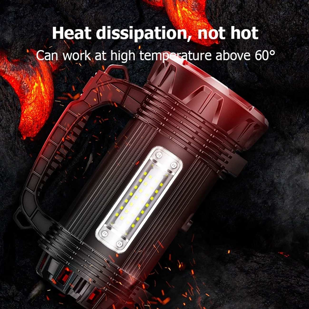 چراغ قوه ضدانفجار و ضدآب شارژی و پاوربانک اسمایلینگ شارک 887F