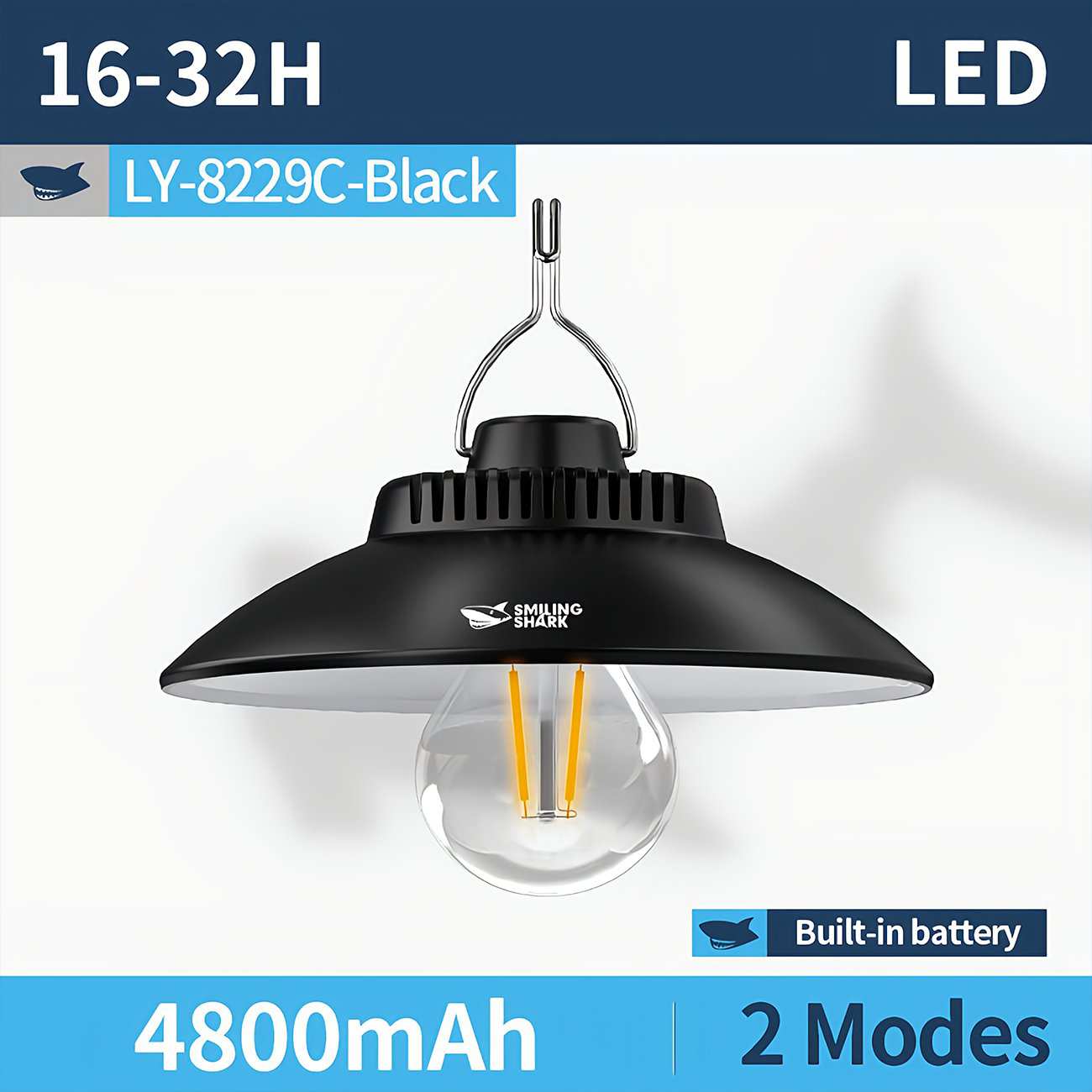 چراغ شارژی و لامپ کمپینگ ضدآب اسمایلینگ شارک LY-8229C