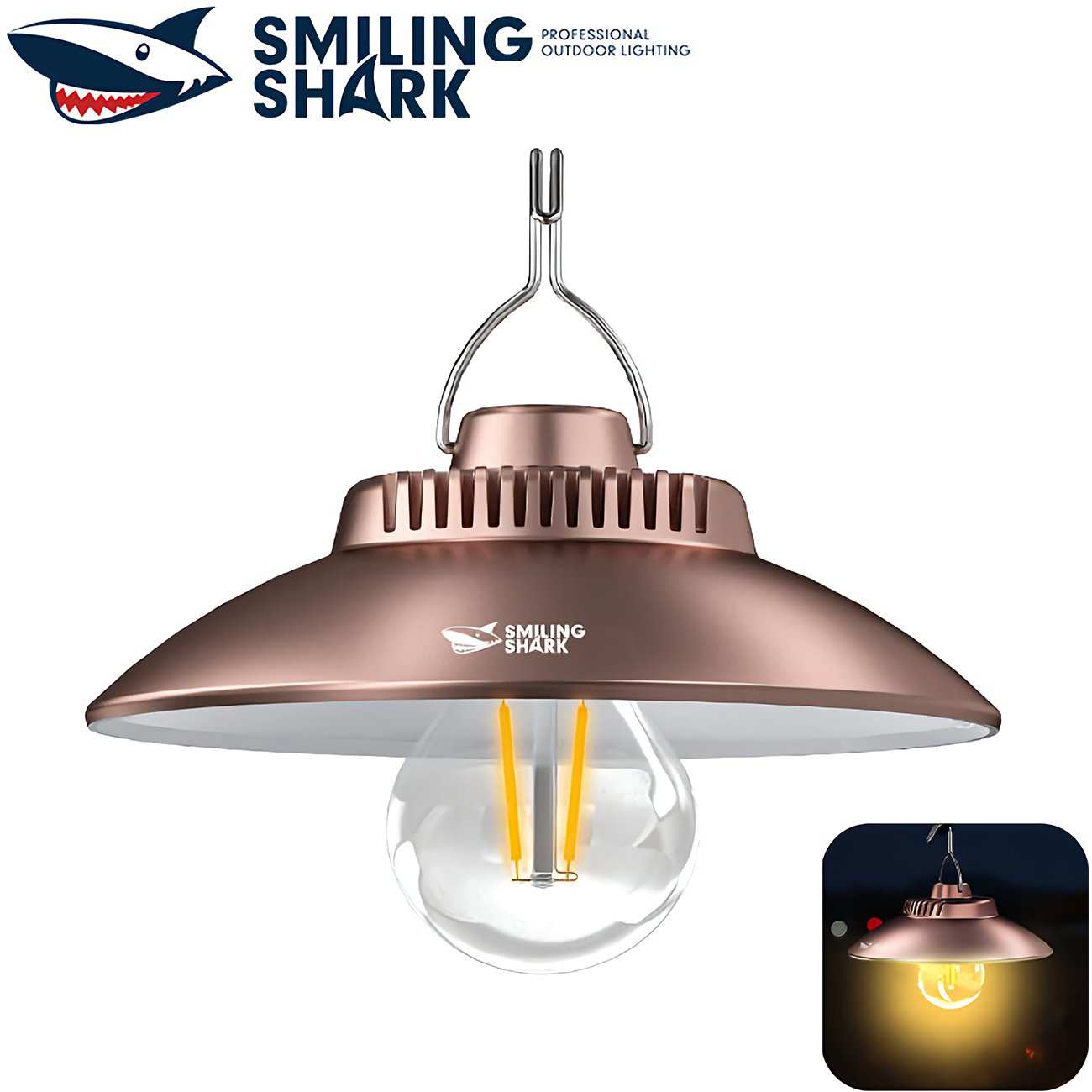 چراغ شارژی و لامپ کمپینگ ضدآب اسمایلینگ شارک LY-8229C